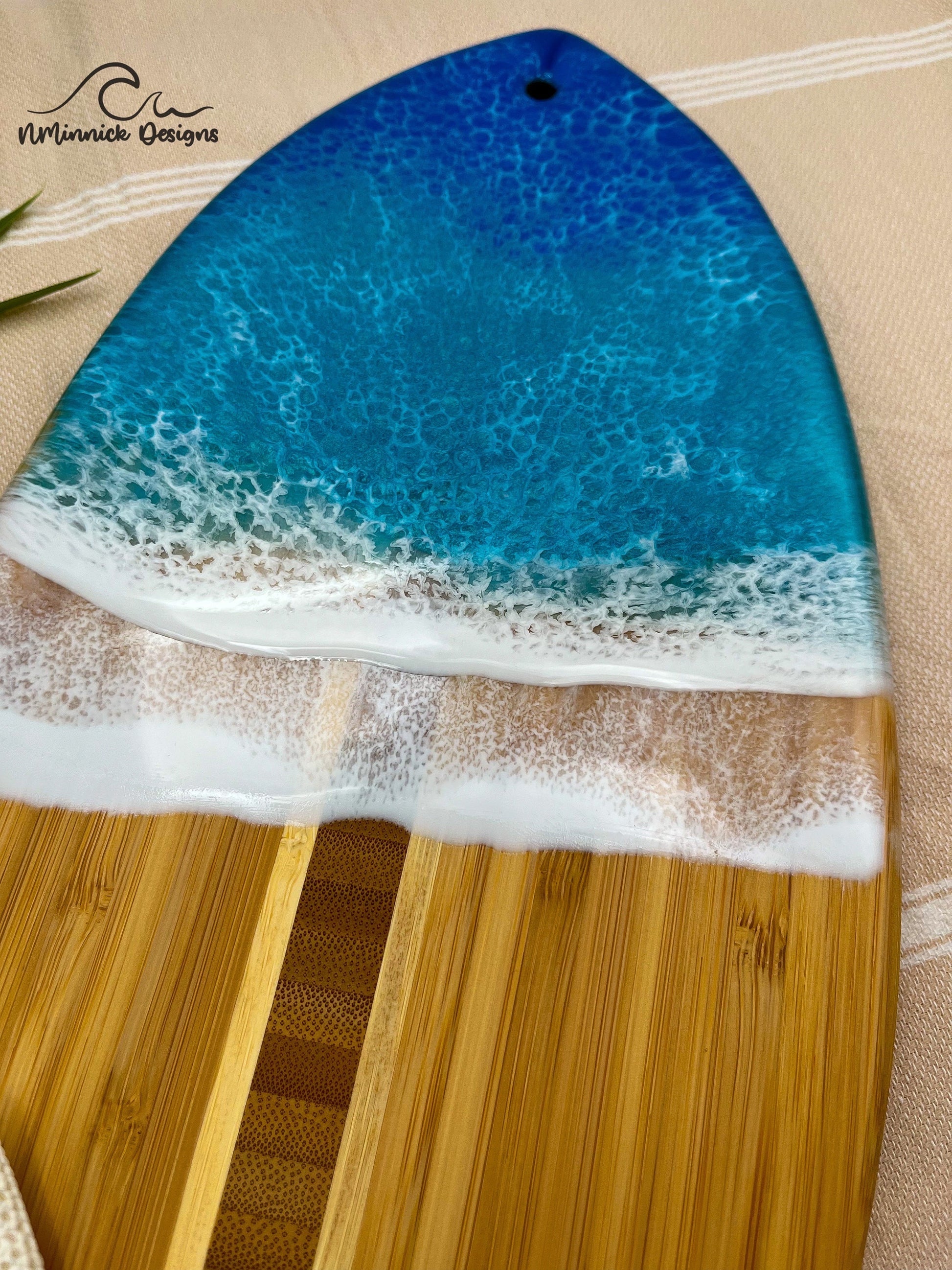 Surf Board Ocean Charcuterie Board