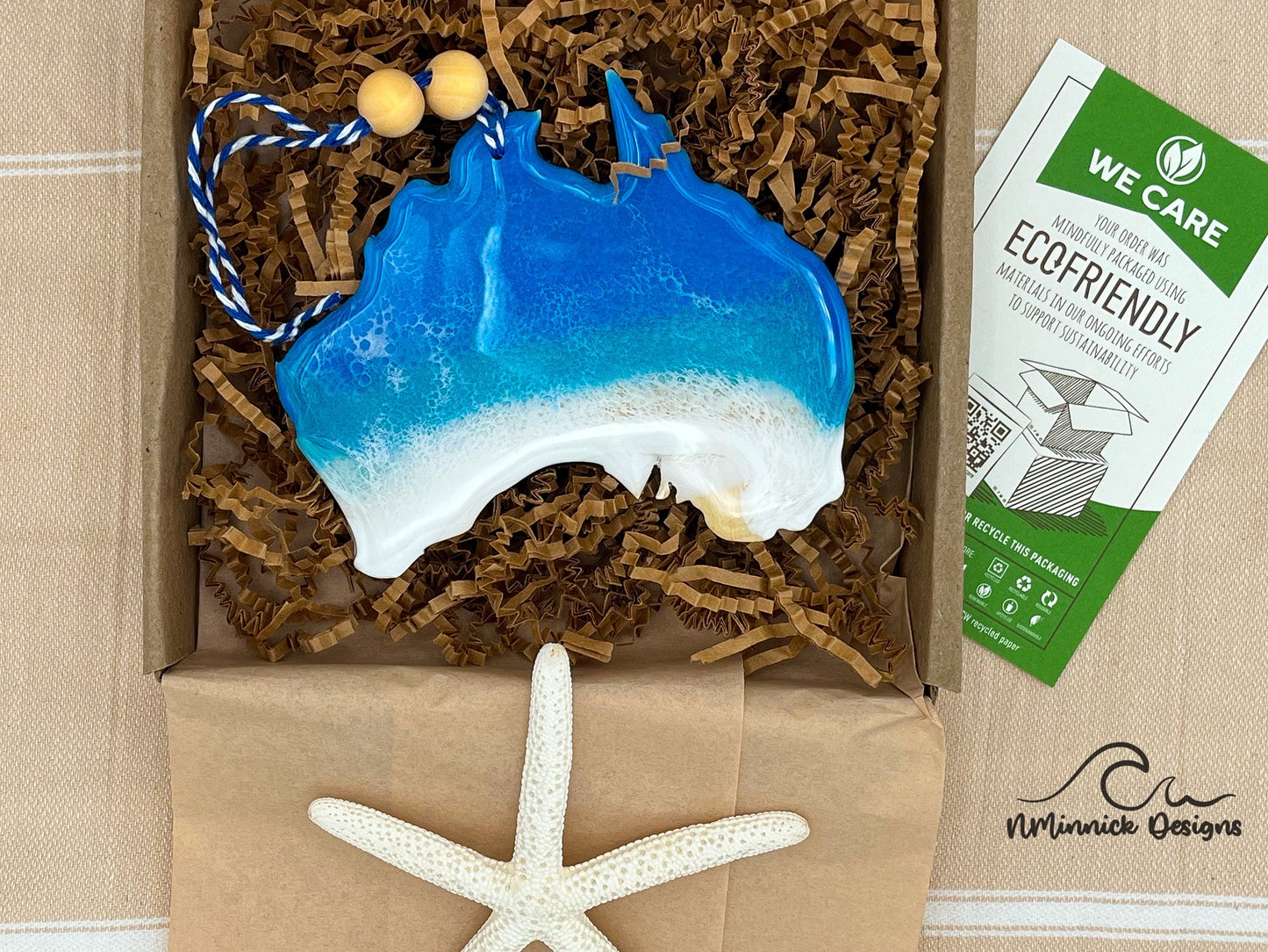 Australia Beach Christmas Ornament