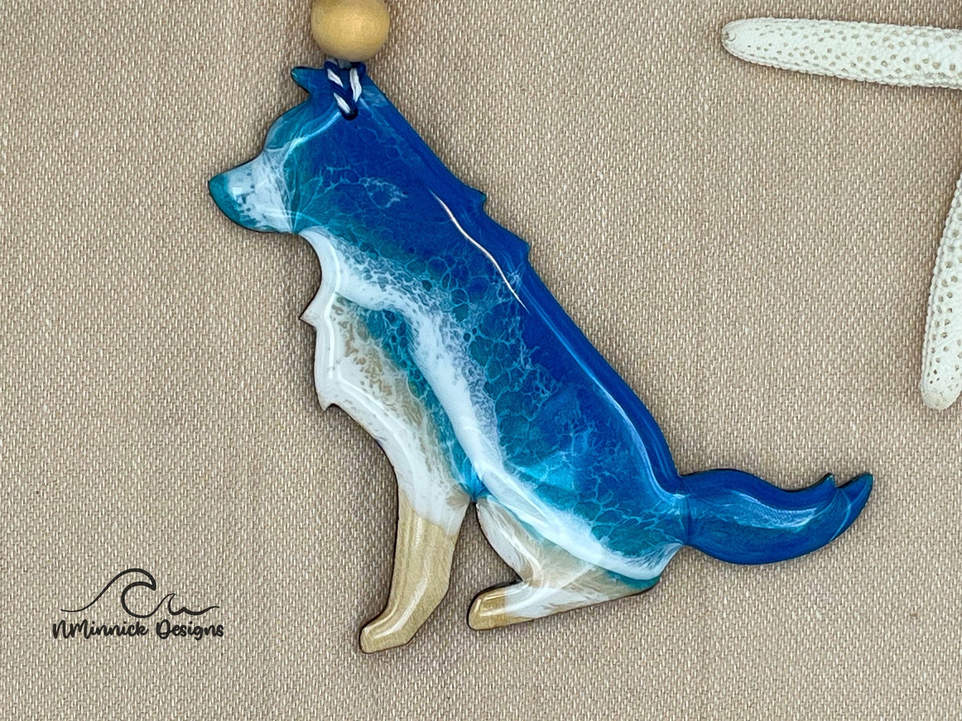 Beach Dog Christmas Ornament - Pet Memorial Ornament
