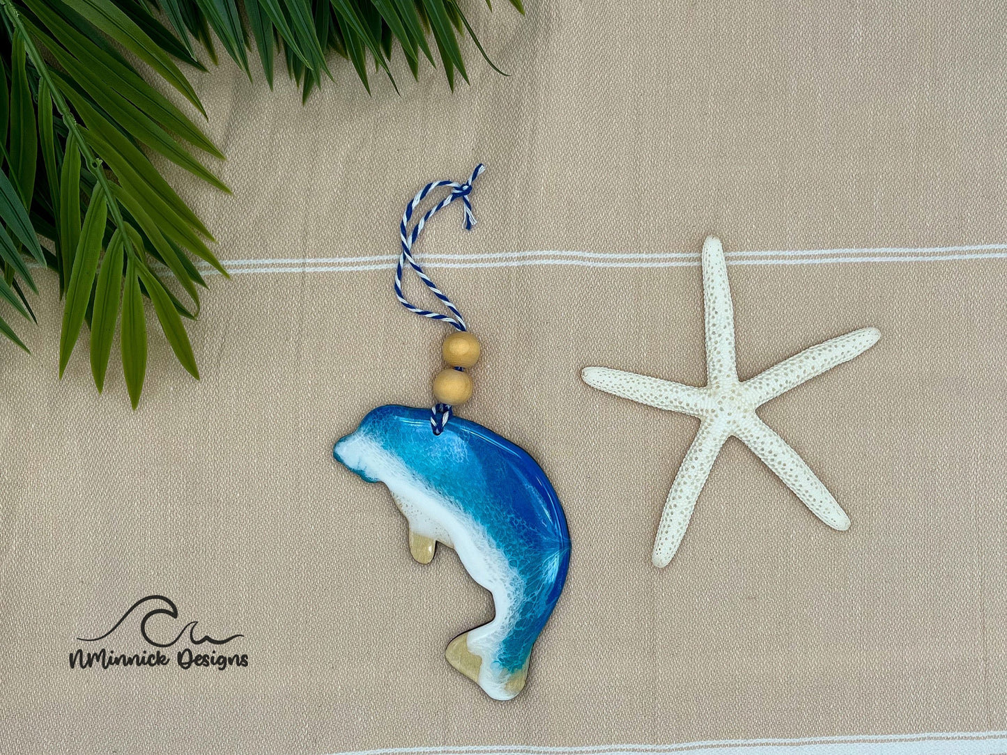 Manatee Beach Christmas Ornament