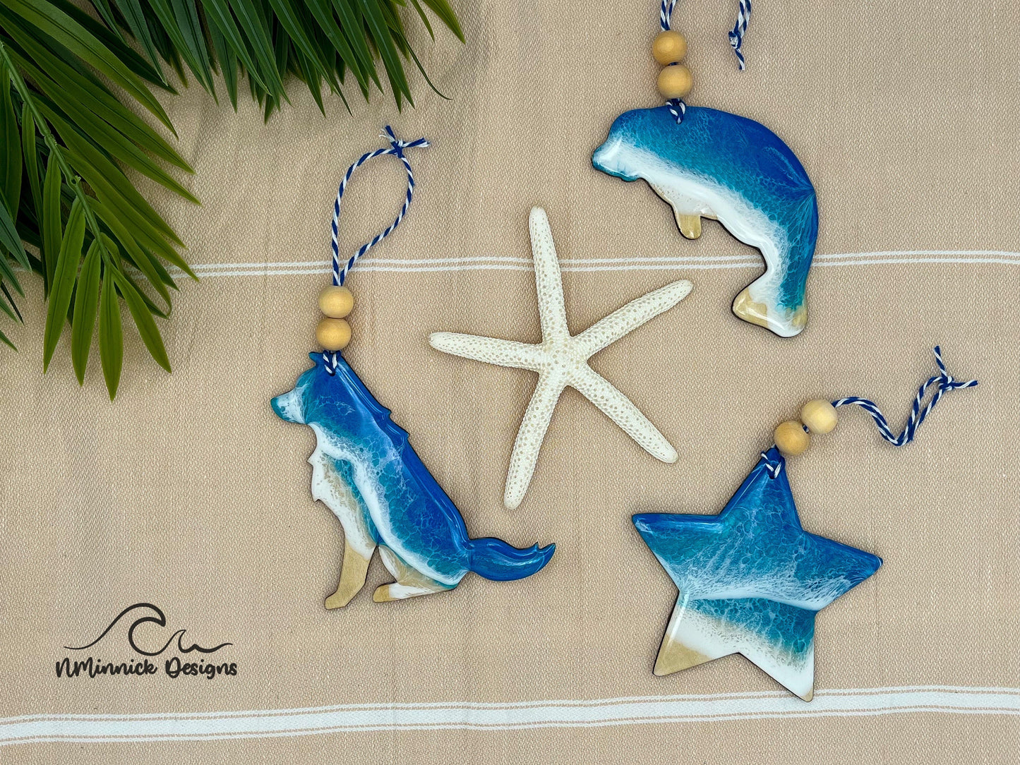 Manatee Beach Christmas Ornament