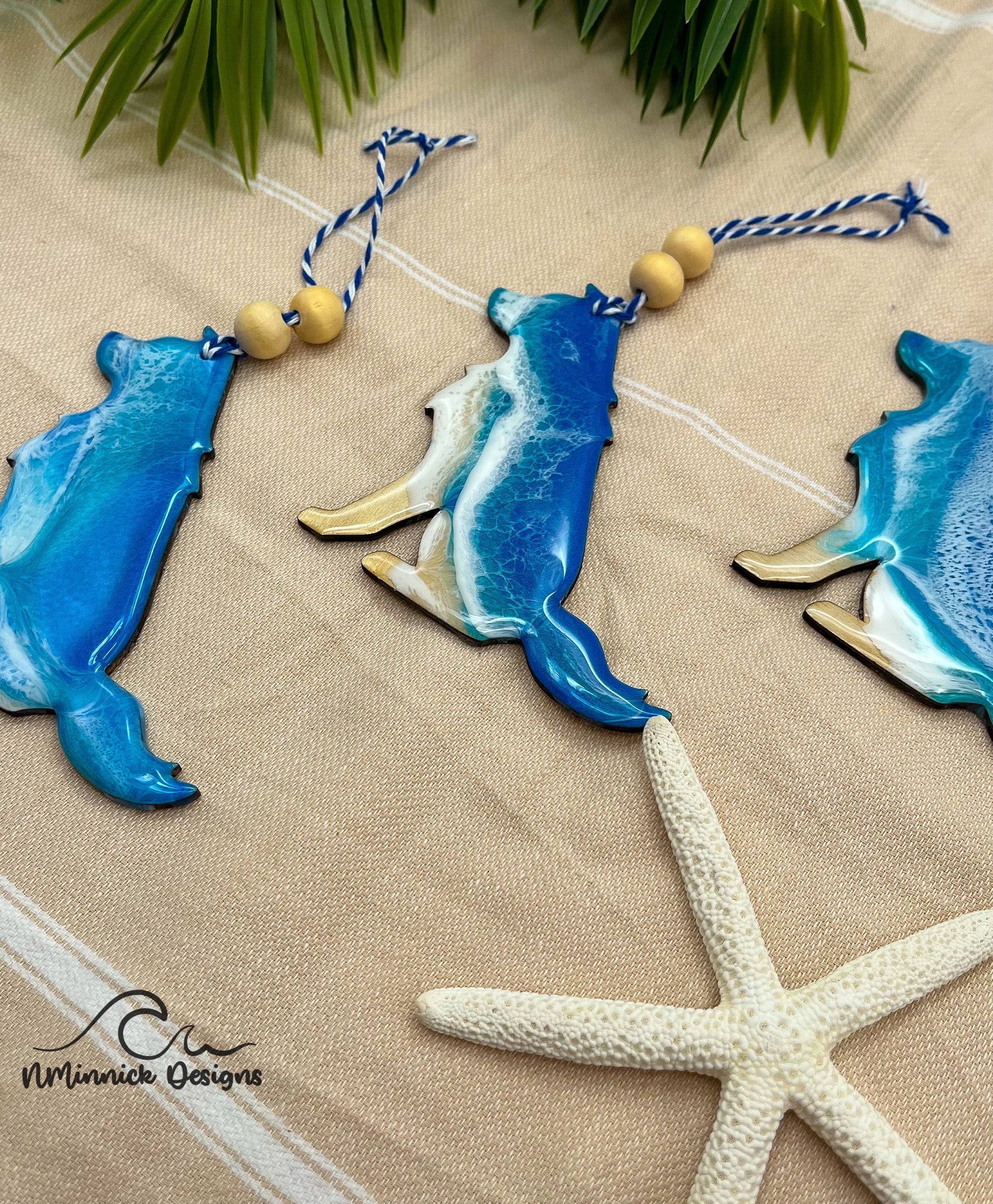 Beach Dog Christmas Ornament - Pet Memorial Ornament