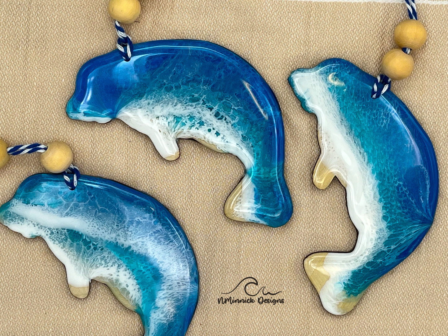 Manatee Beach Christmas Ornament