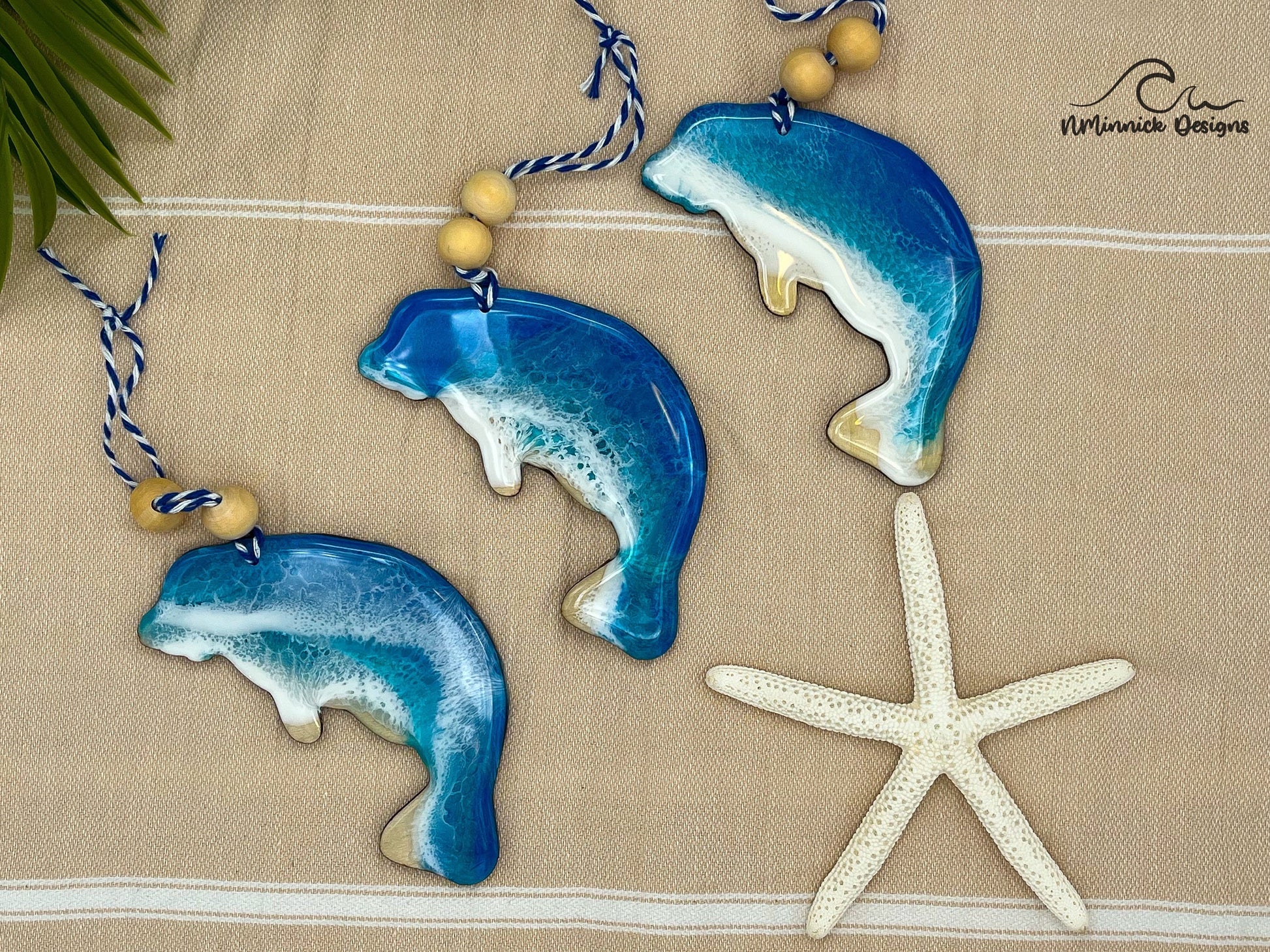 Manatee Beach Christmas Ornament