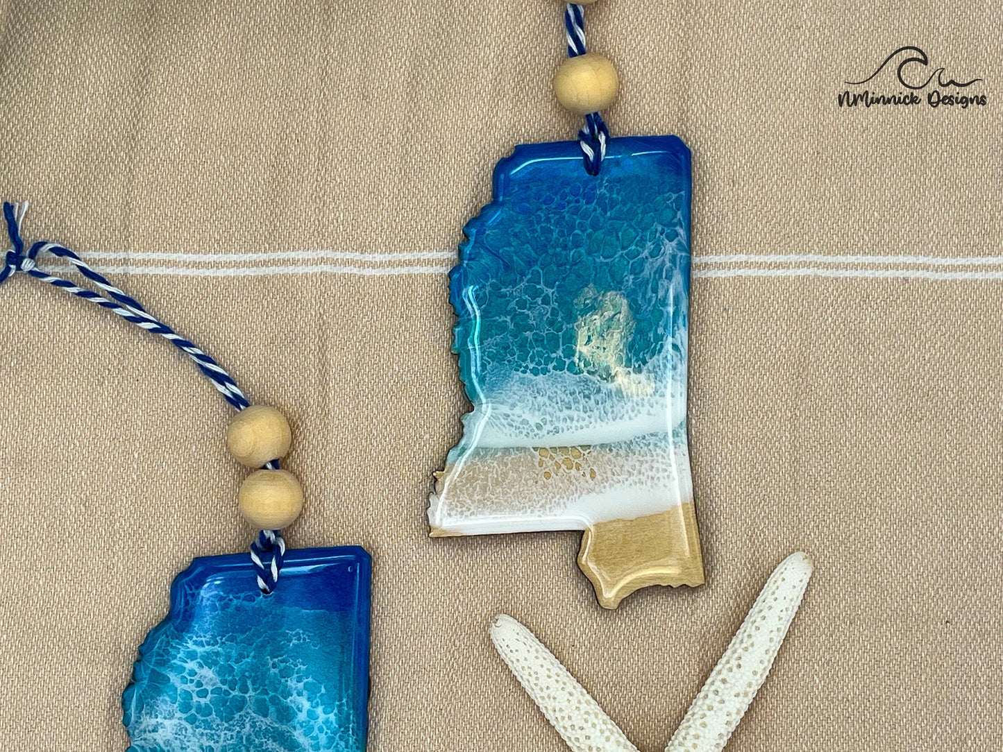 Mississippi Beach Christmas Ornament