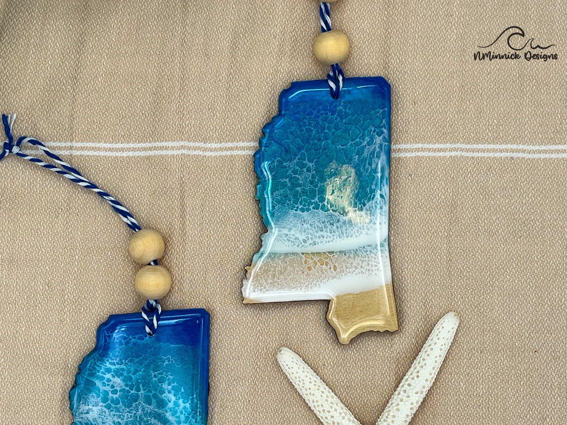 Mississippi Beach Christmas Ornament