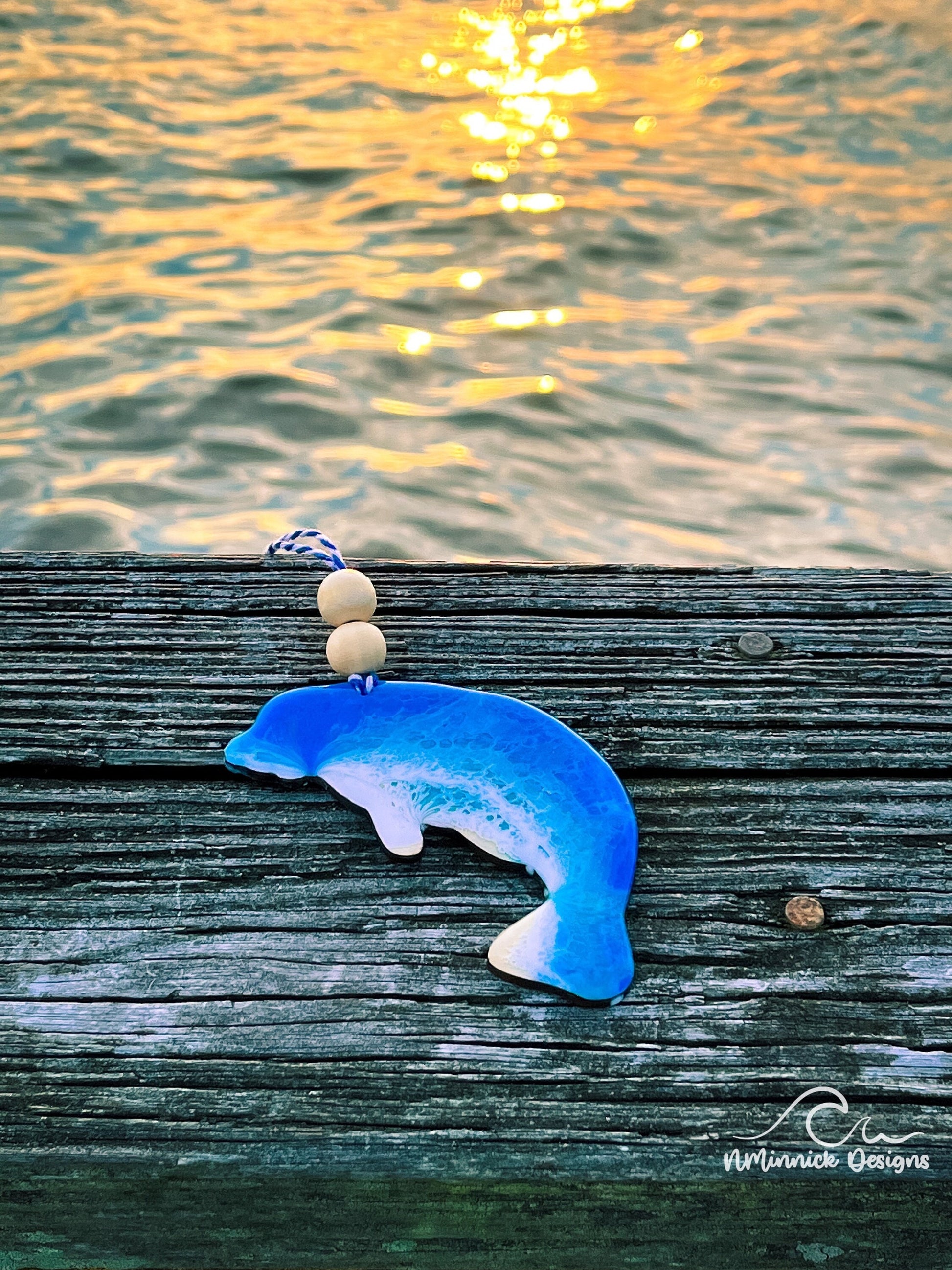 Manatee Beach Christmas Ornament