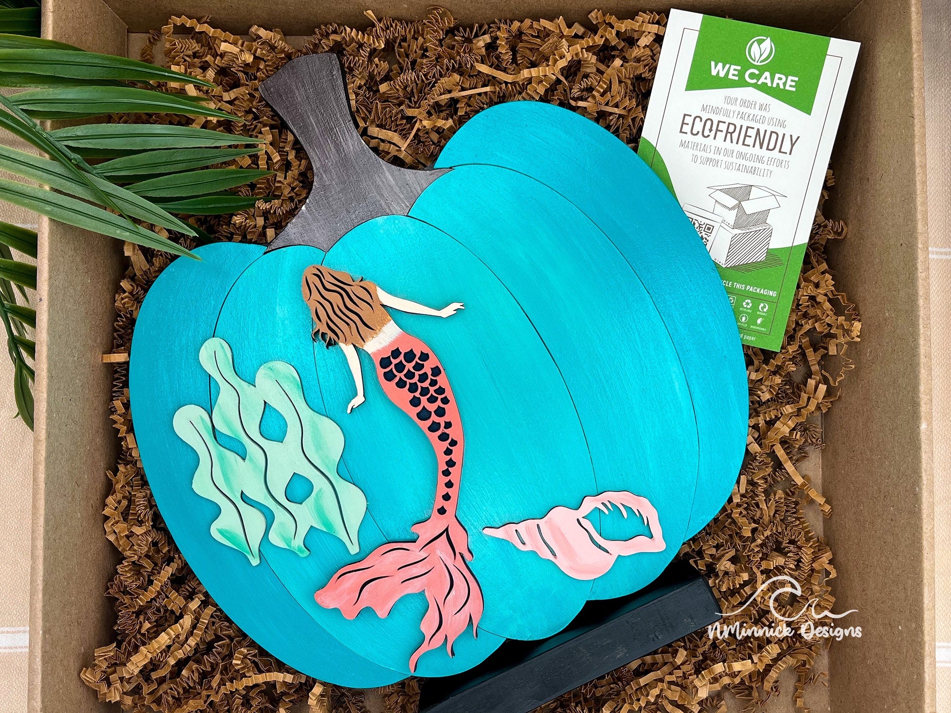 Coastal Pumpkin Fall Table Decor - Mermaid