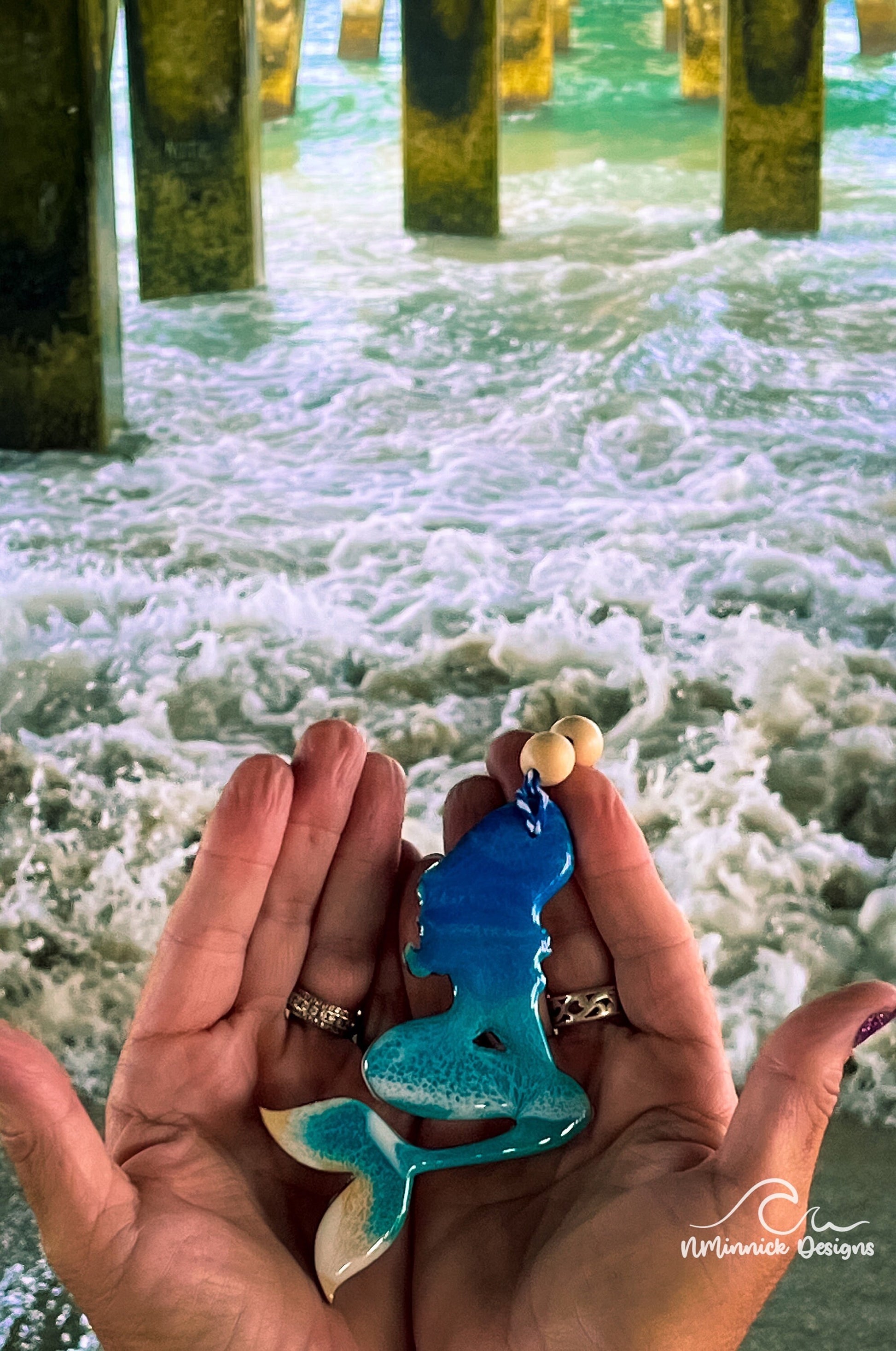 Mermaid Beach Christmas Ornament