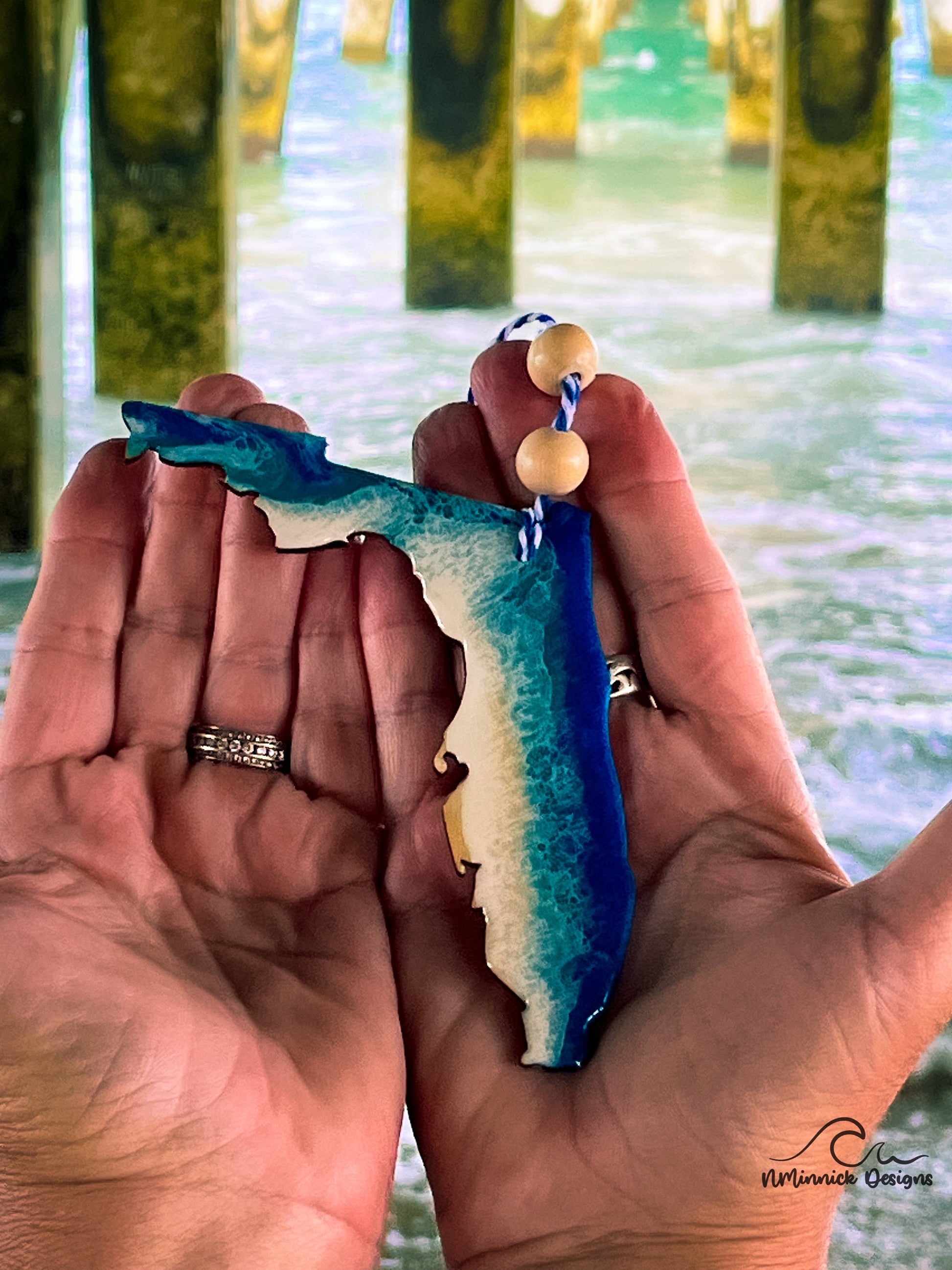 Florida Beach Christmas Ornament
