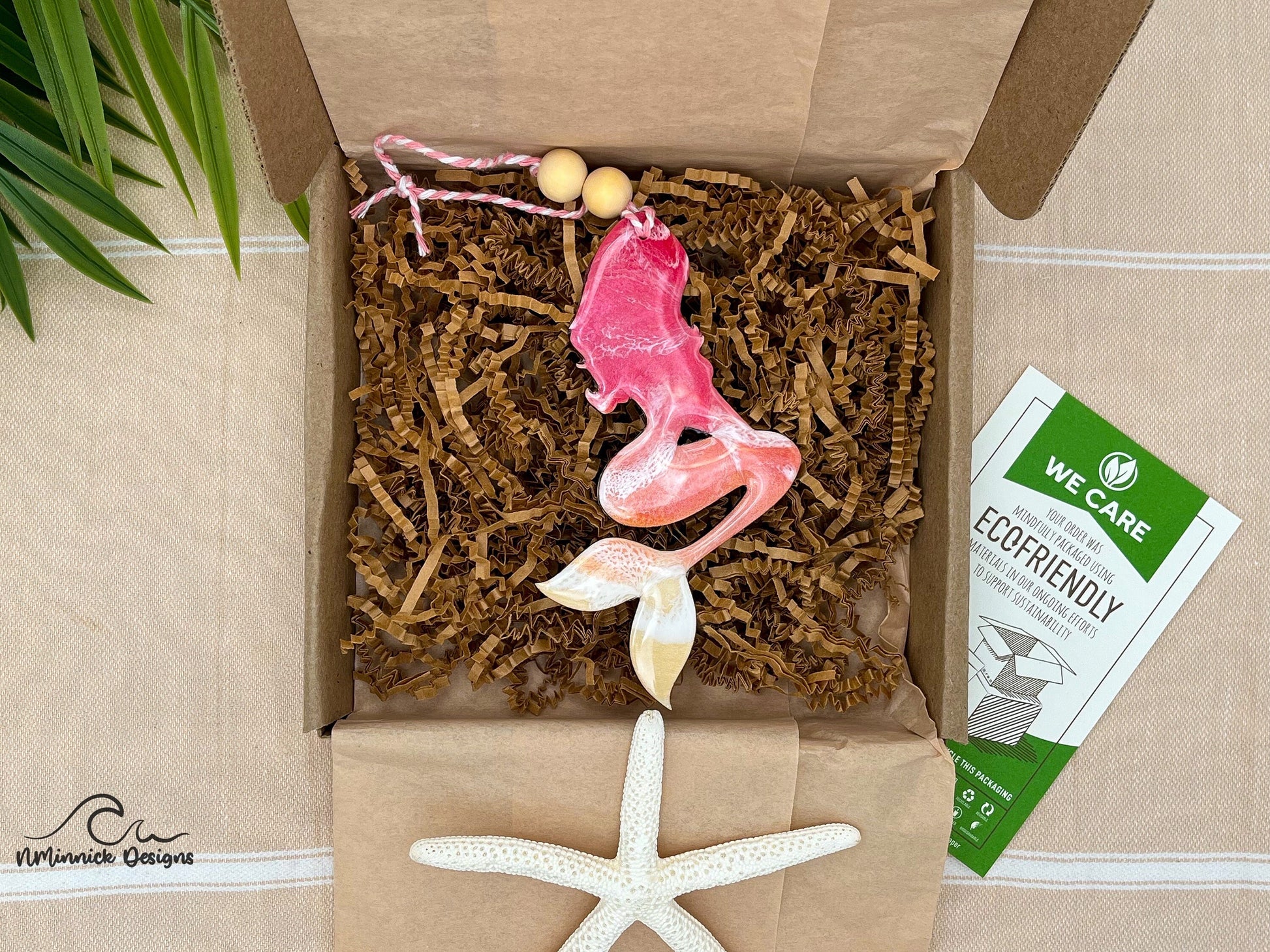 Mermaid Beach Christmas Ornament