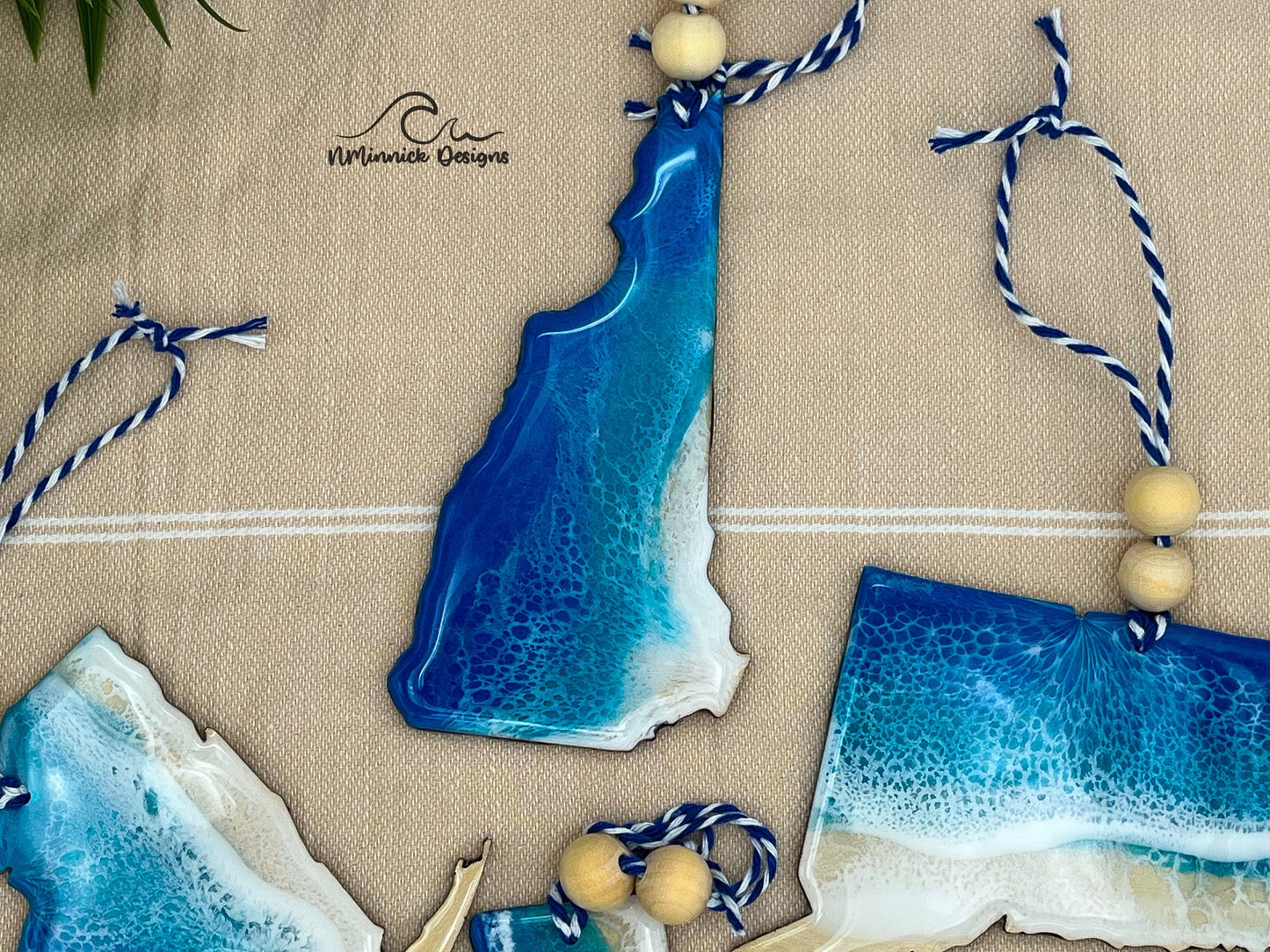 New Hampshire Ocean Resin Ornament