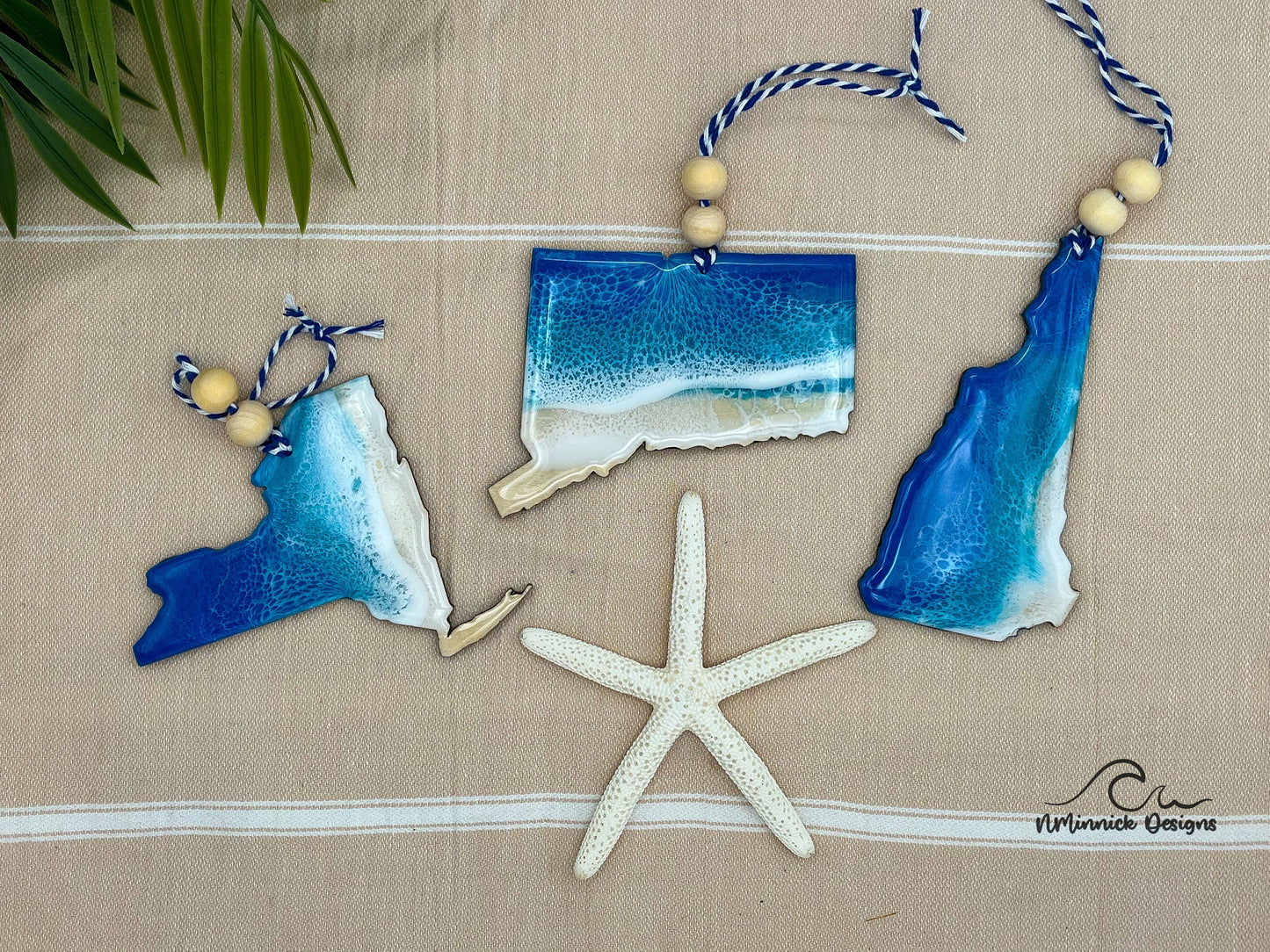 New Hampshire Ocean Resin Ornament