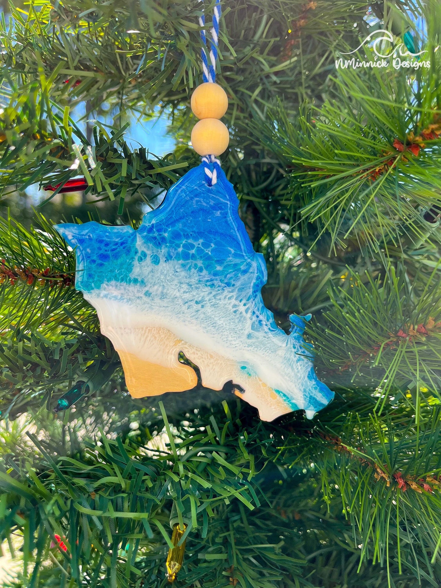 Hawaii Beach Ornaments - Hawaii, Maui, Oahu, Kauai