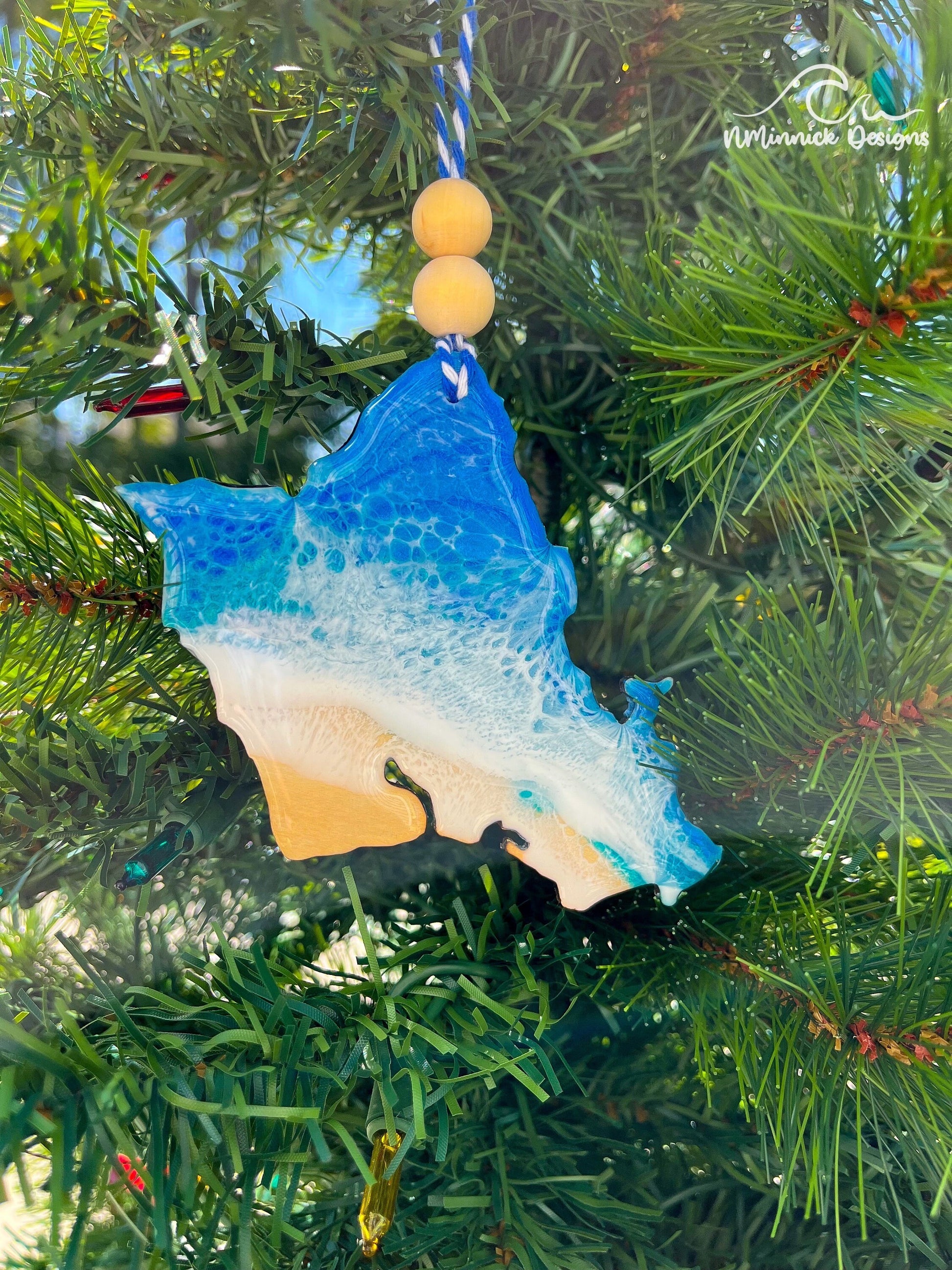 Hawaii Beach Ornaments - Hawaii, Maui, Oahu, Kauai