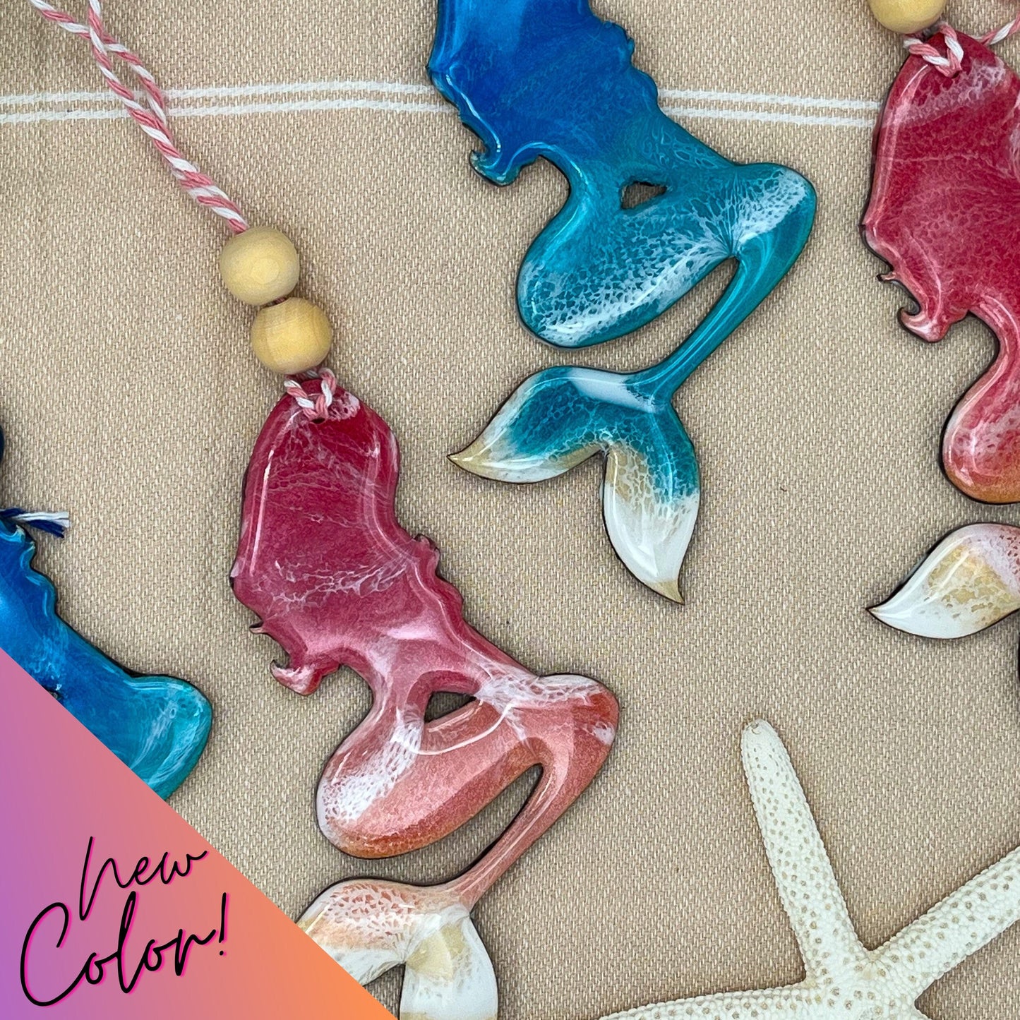 Mermaid Beach Christmas Ornament