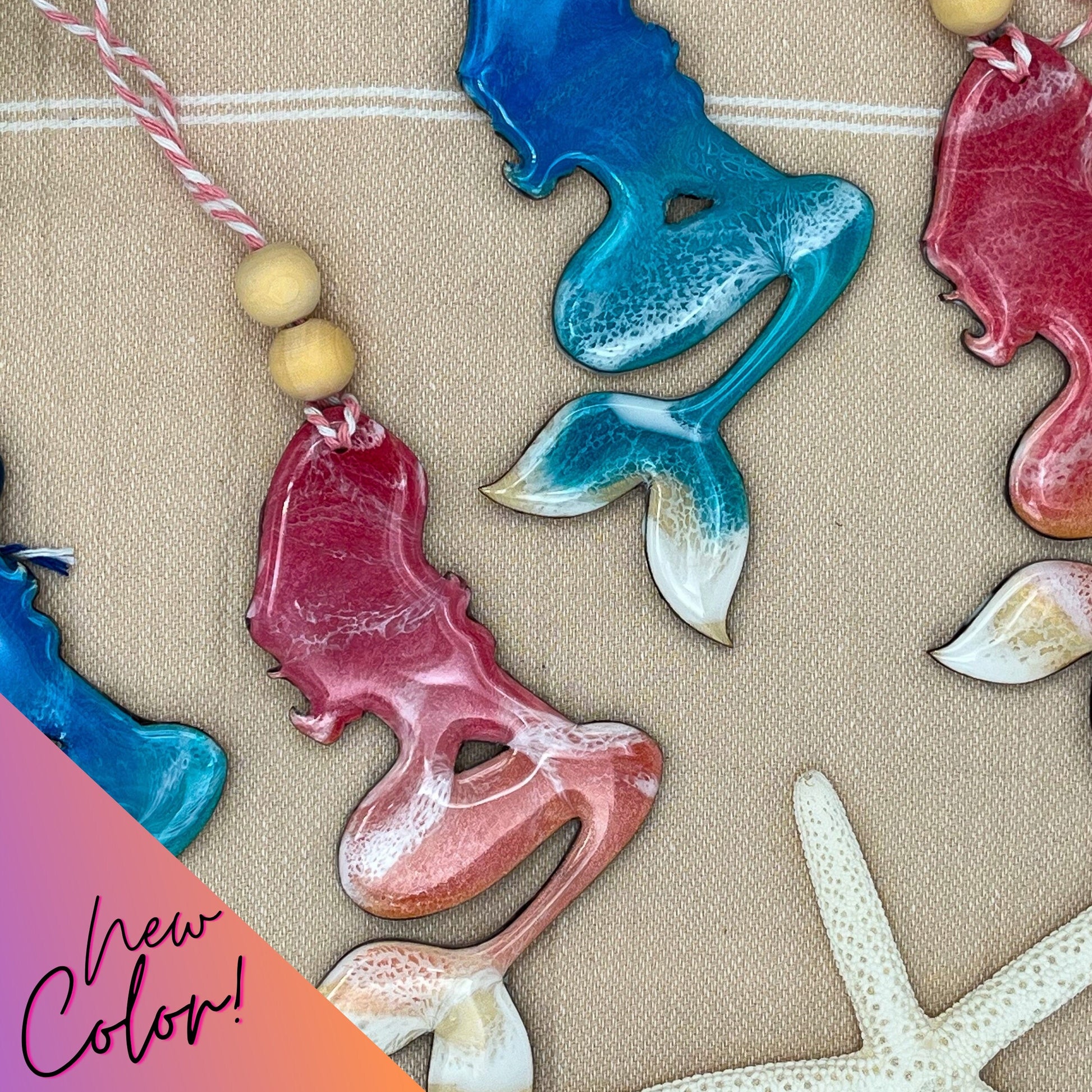 Mermaid Beach Christmas Ornament
