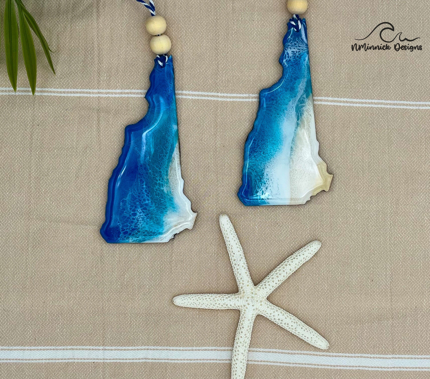 New Hampshire Ocean Resin Ornament