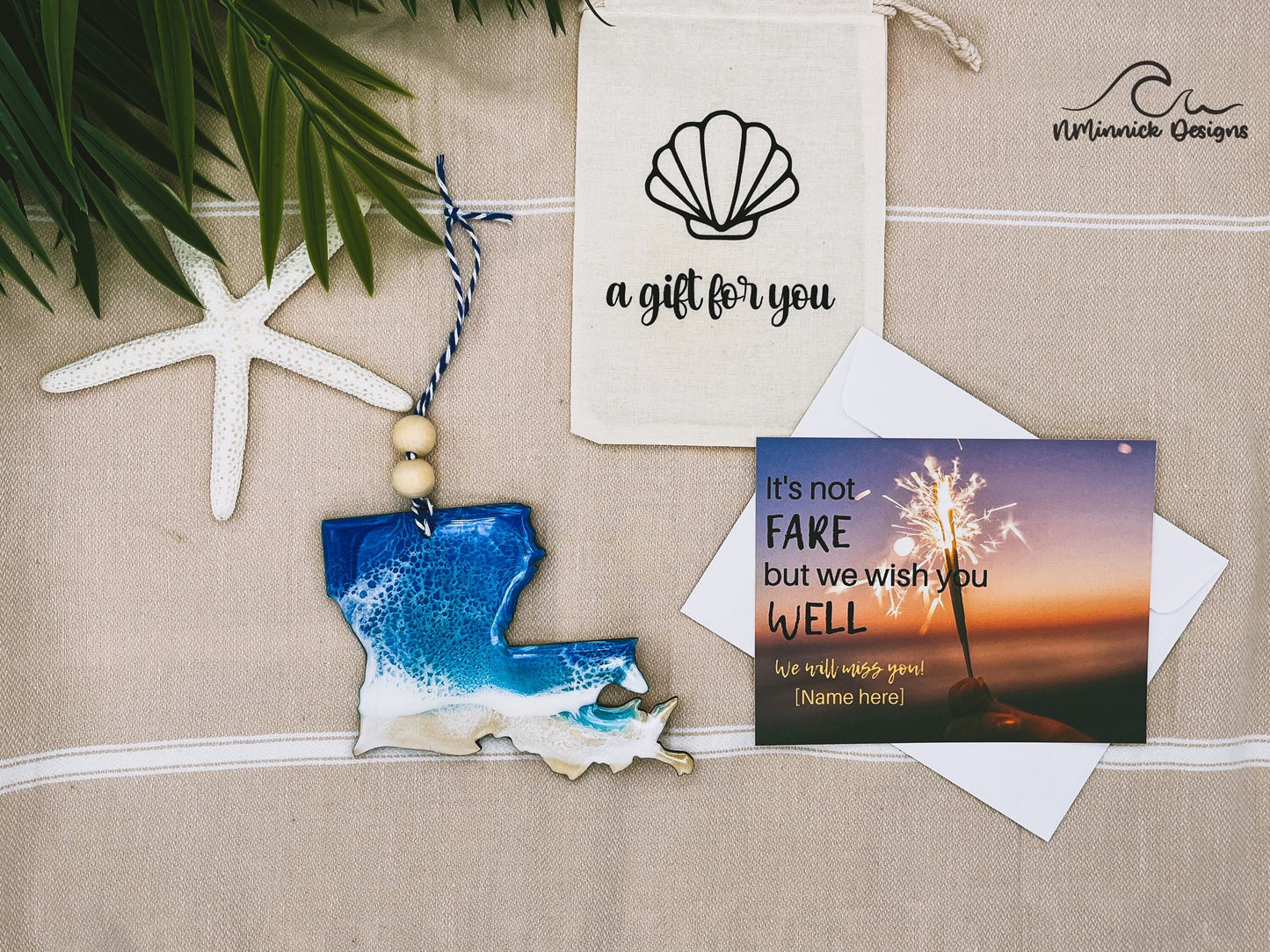 Louisiana Ornament Gift Box with Keepsake Ornament Gift Bag and Custom Card