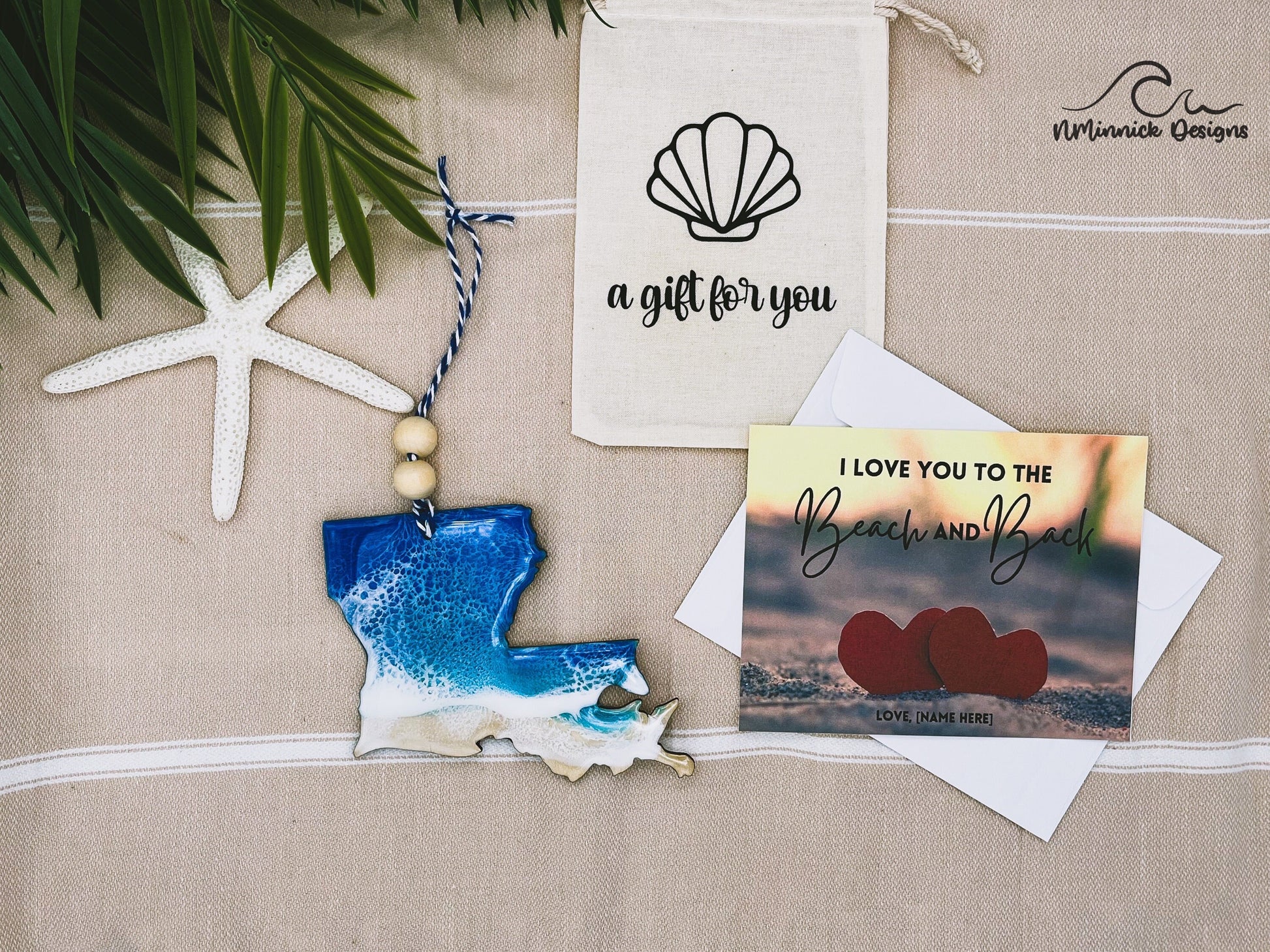 Louisiana Ornament Gift Box with Keepsake Ornament Gift Bag and Custom Card