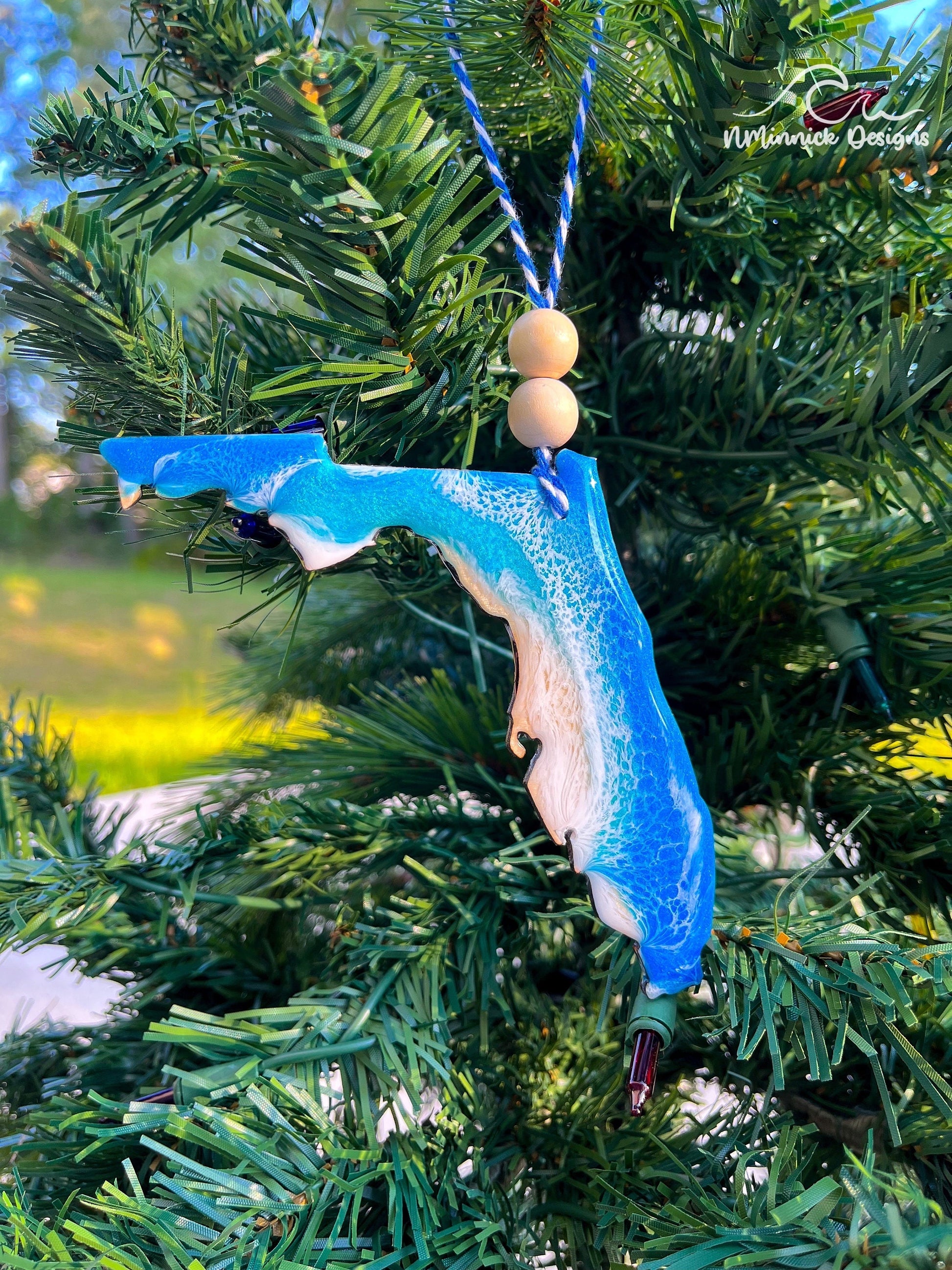 Florida Beach Christmas Ornament