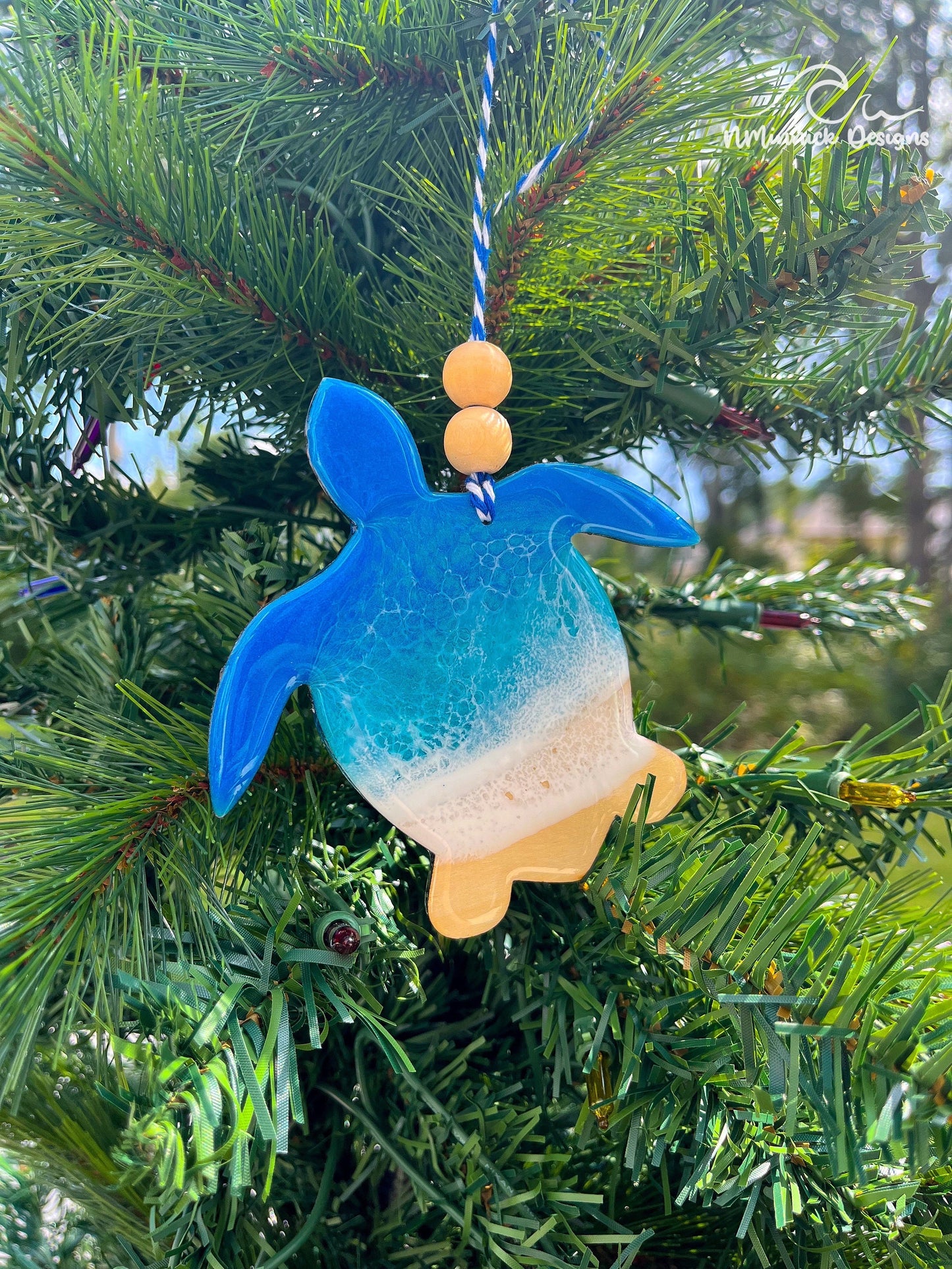 Sea Turtle Ornament Gift Box with Keepsake Gift Bag and Custom Card