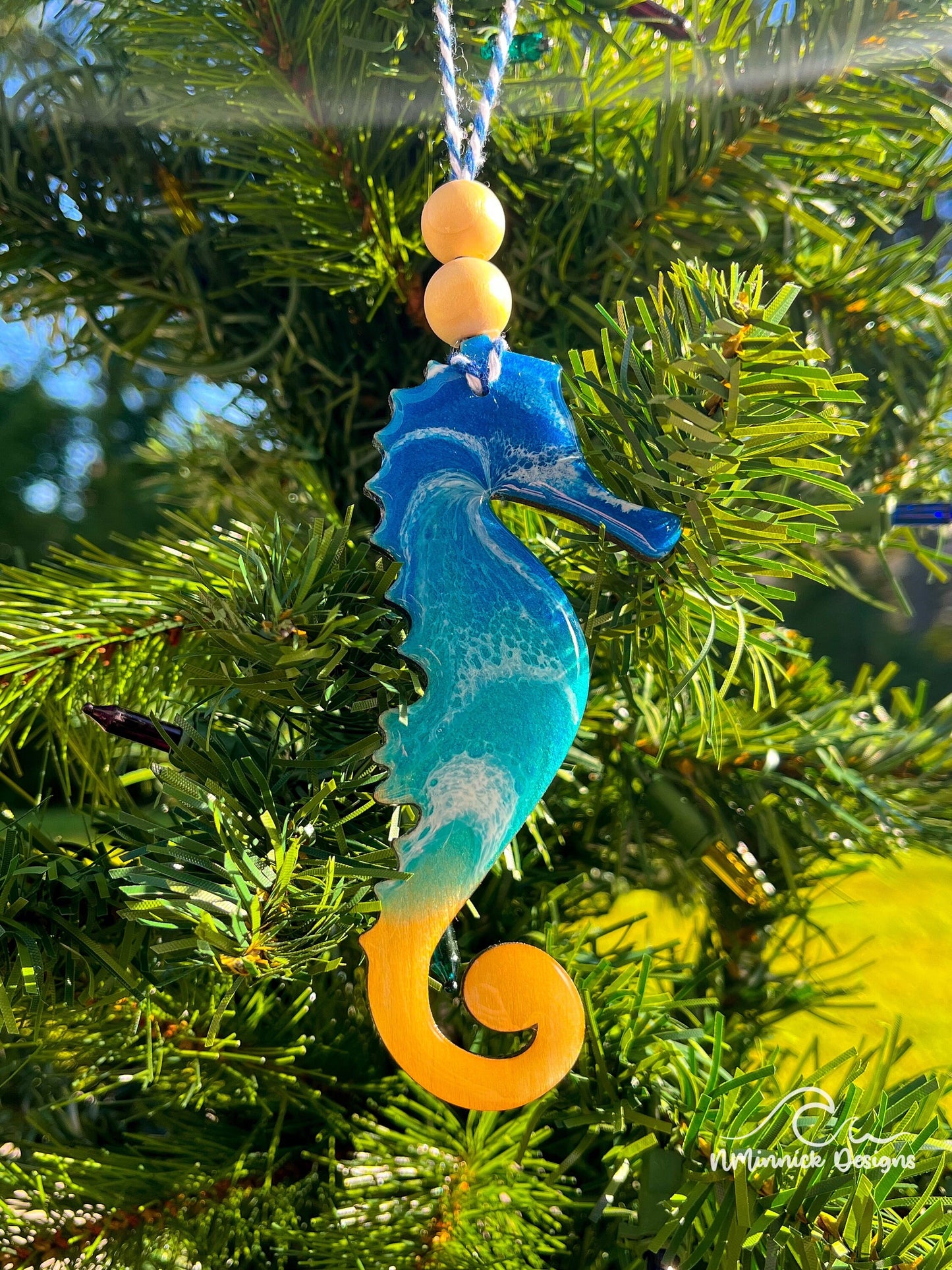 Seahorse Ornament Gift Box with Keepsake Gift Bag and Custom Card