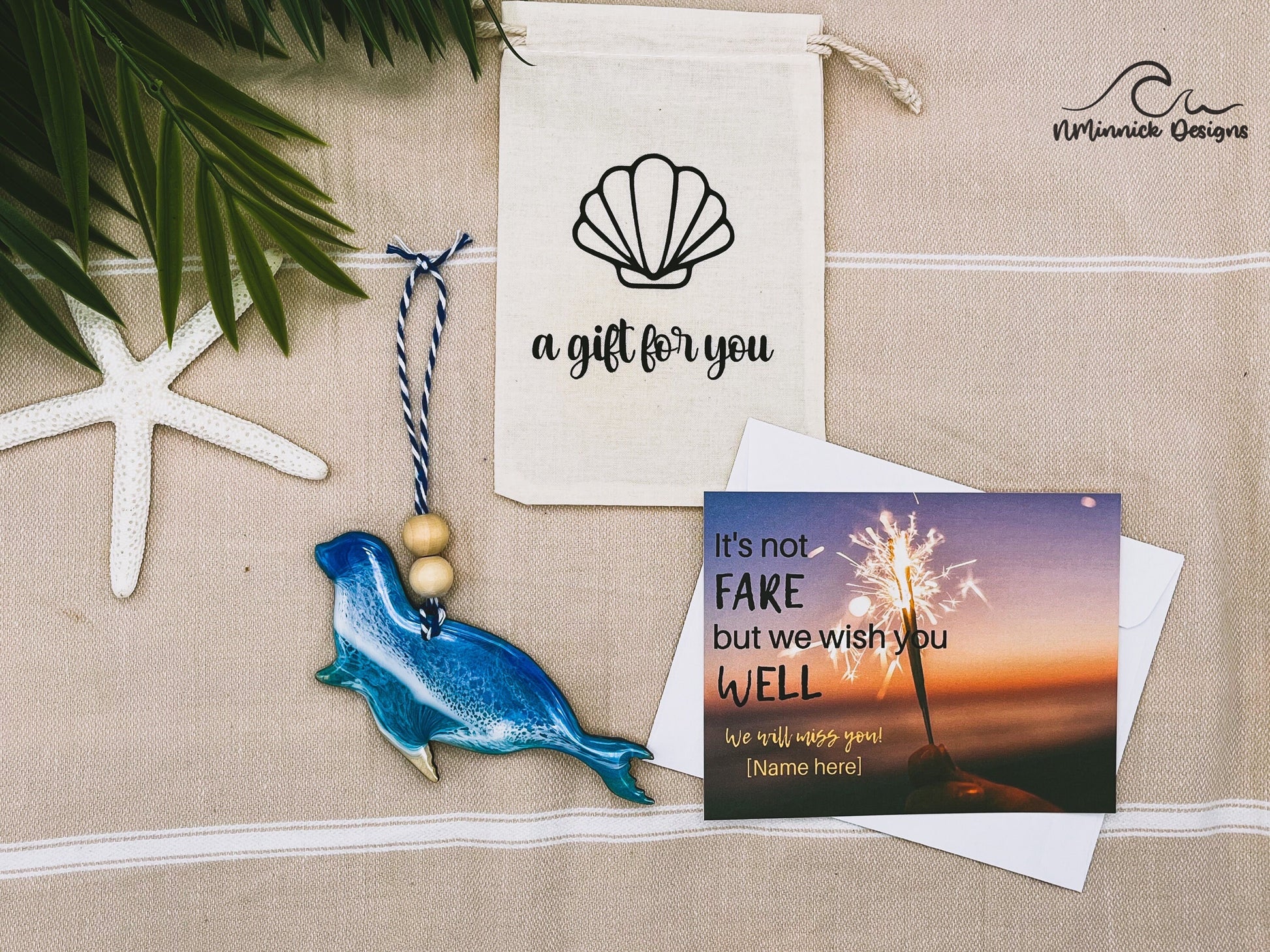 Seal Ornament Gift Box with Keepsake Gift Bag and Custom Card