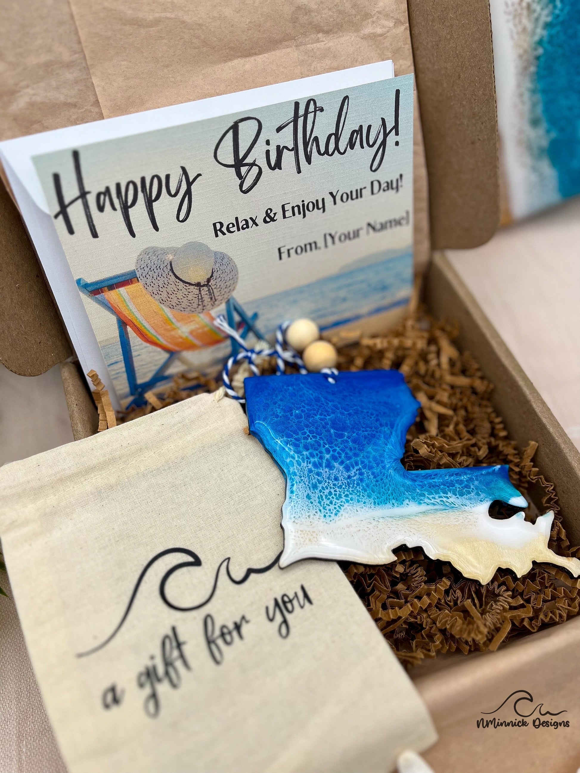 Louisiana Ornament Gift Box with Keepsake Ornament Gift Bag and Custom Card