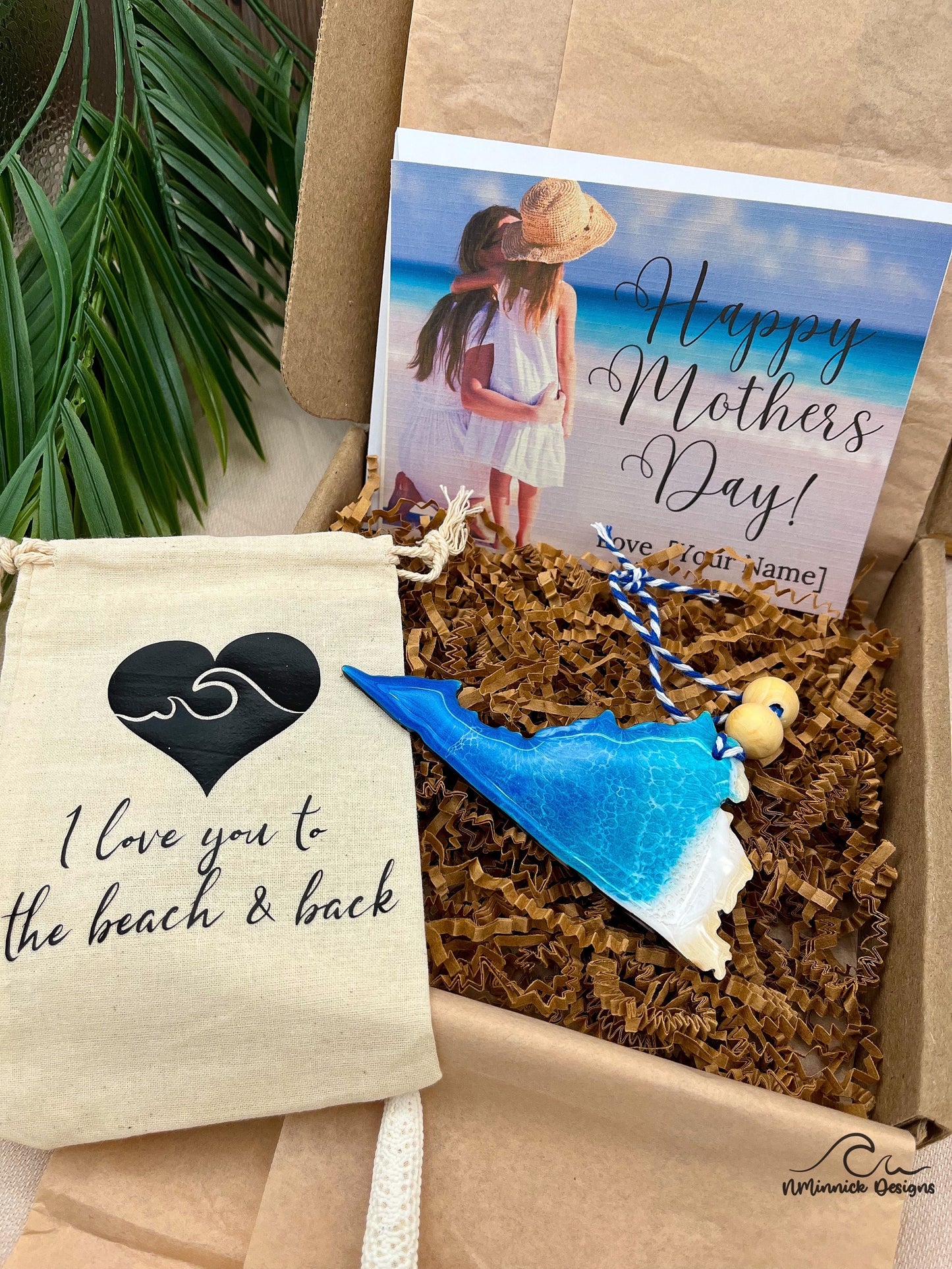 Virginia Beach Ornament Gift Box with Keepsake Gift Bag and Custom Card