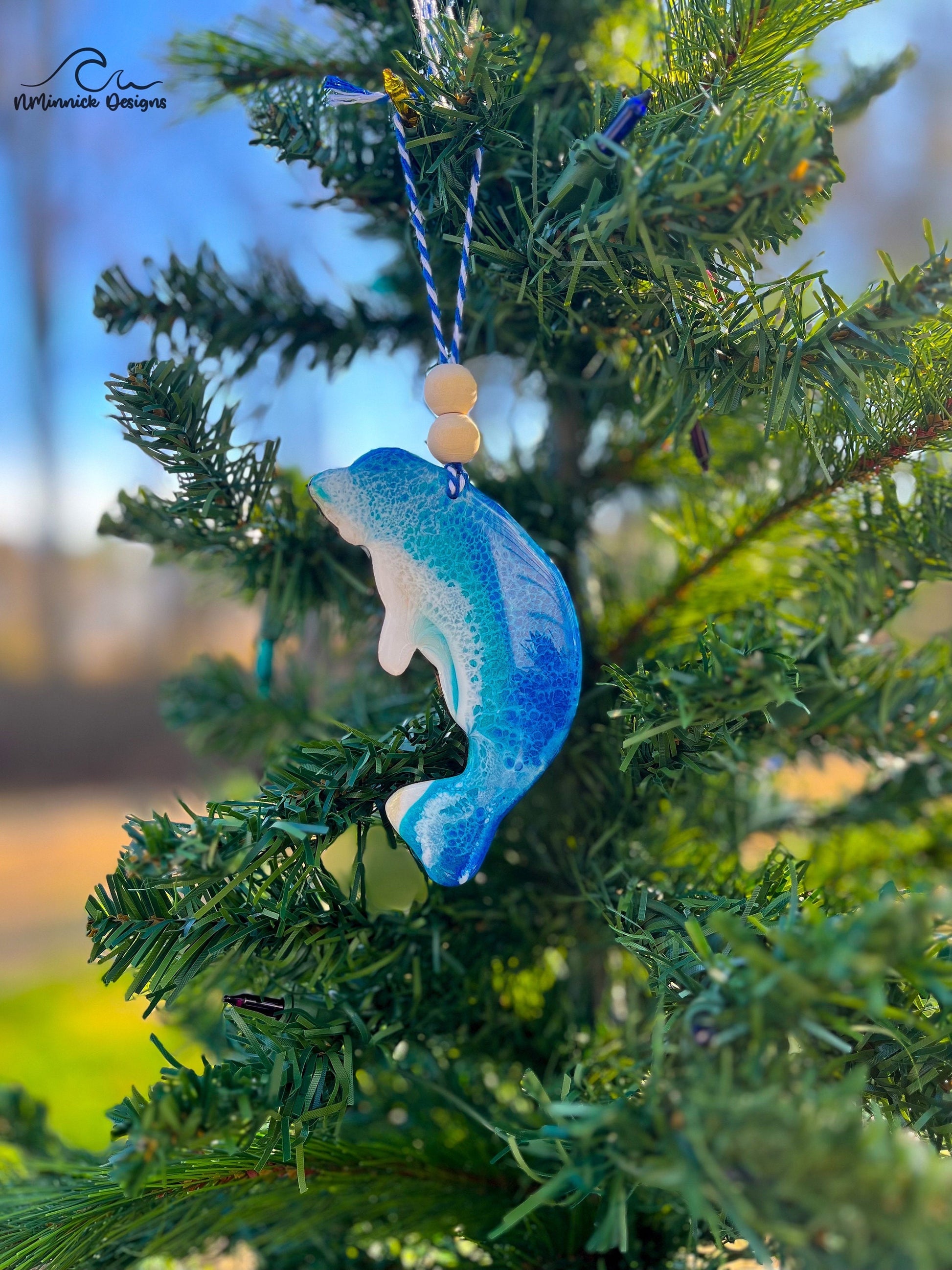 Manatee Ornament Gift Box with Keepsake Ornament Gift Bag and Custom Card