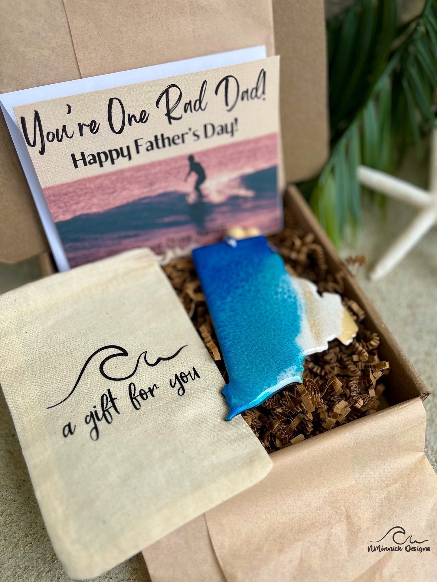 Rhode Island Ornament Gift Box with Keepsake Ornament Gift Bag and Custom Card