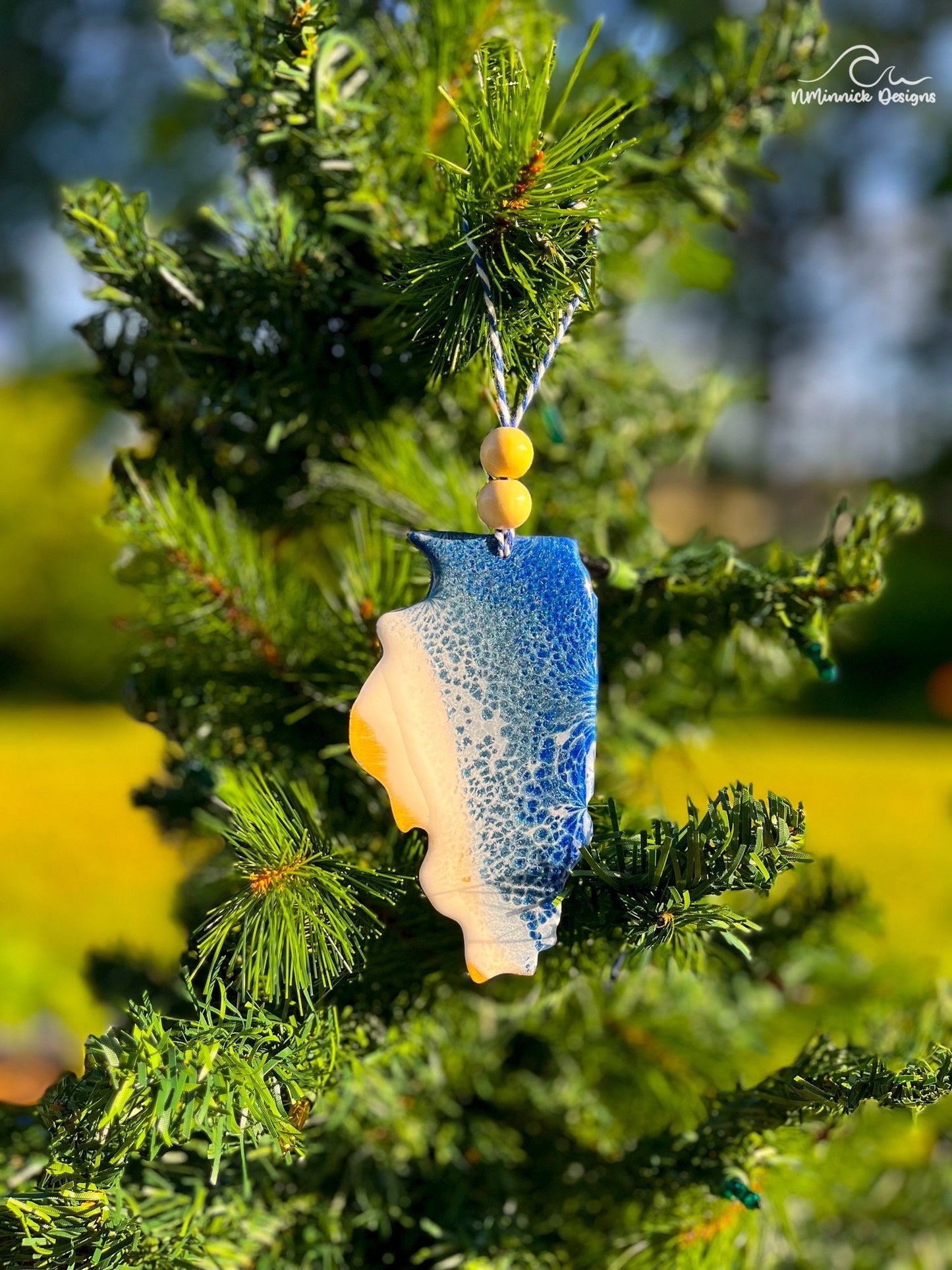 Illinois Great Lakes Resin Christmas Ornament