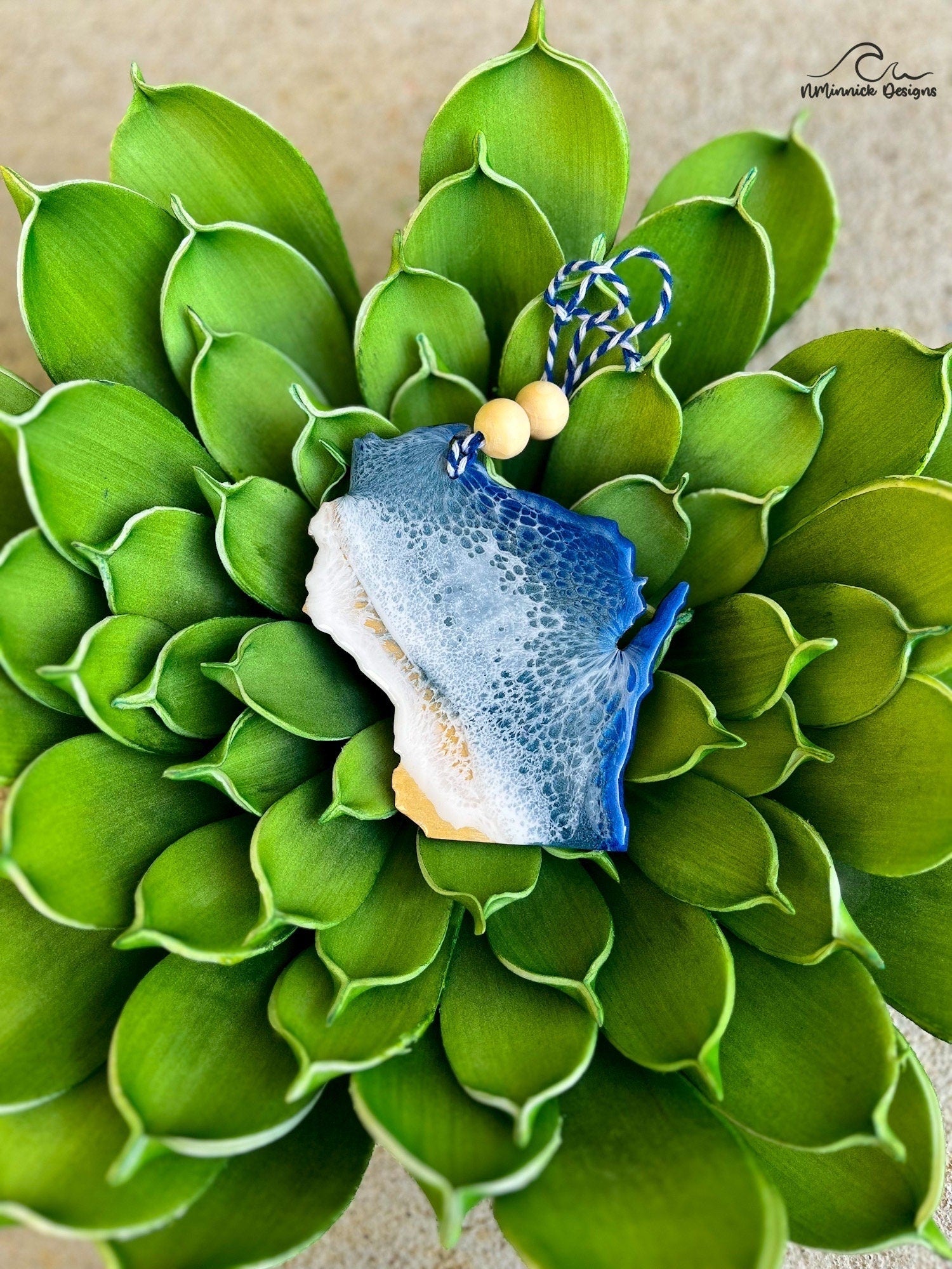 Wisconsin Lake Resin Christmas Ornament