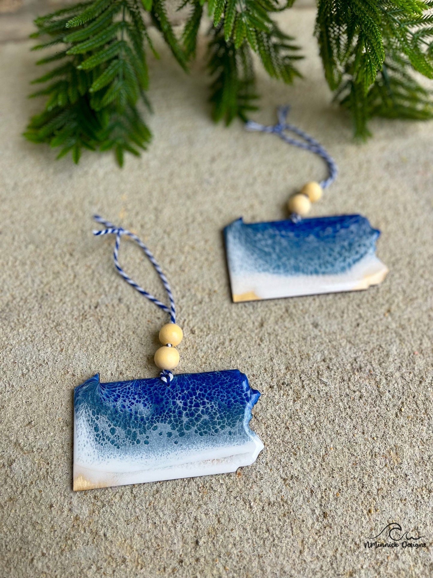 Pennsylvania State Lake Resin Christmas Ornament