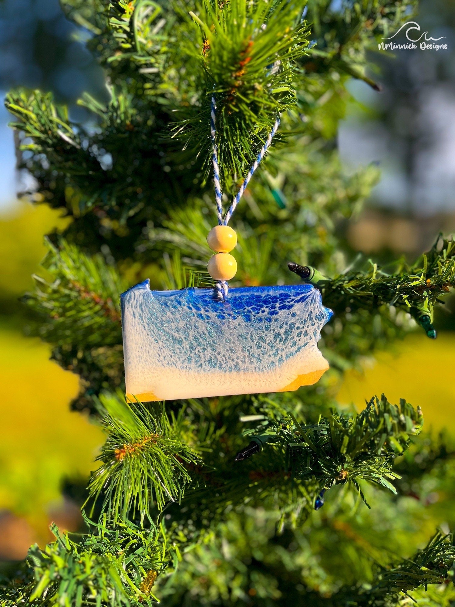 Pennsylvania State Lake Resin Christmas Ornament