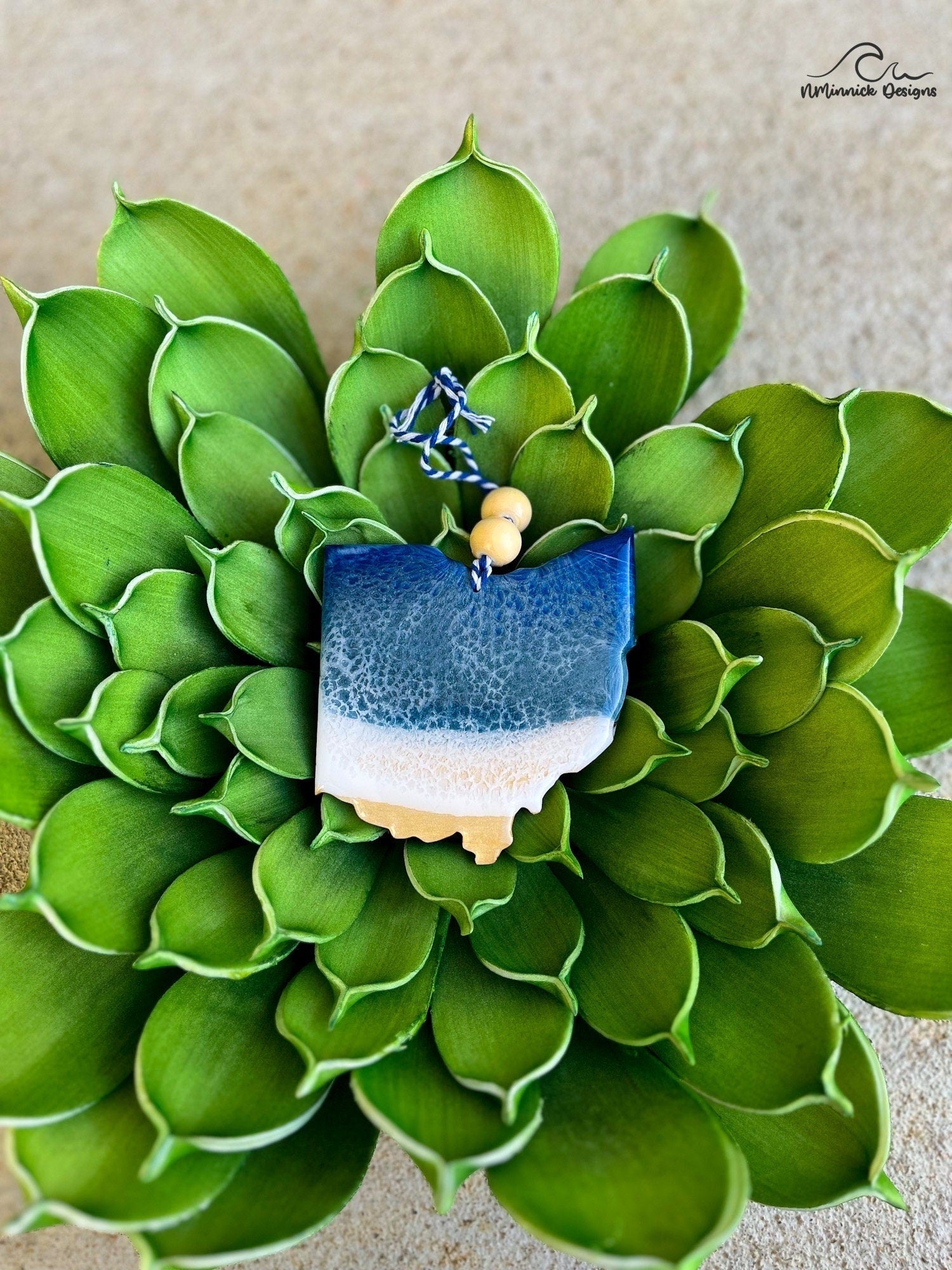 Ohio State Lake Resin Christmas Ornament