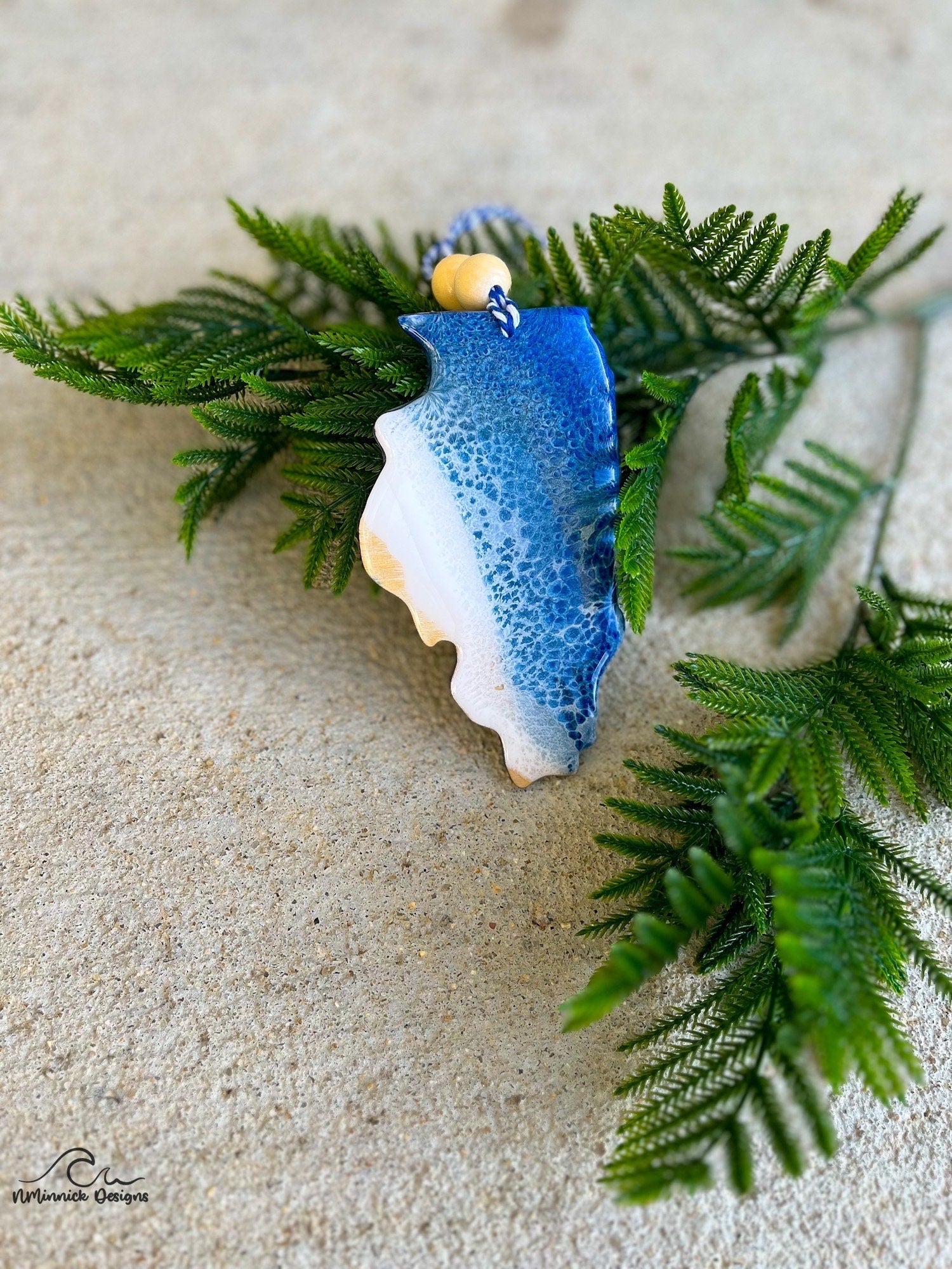 Illinois Great Lakes Resin Christmas Ornament