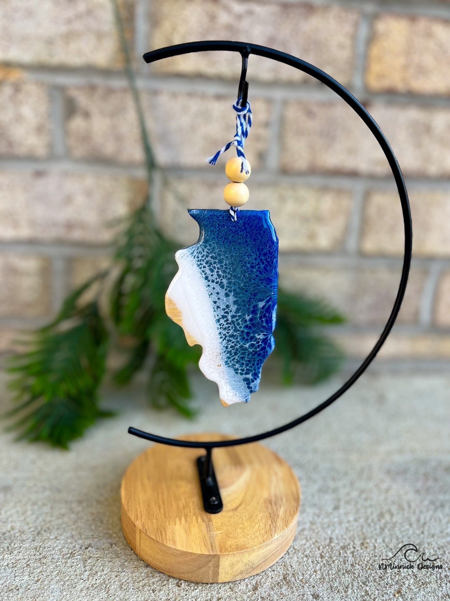 Illinois Great Lakes Resin Christmas Ornament