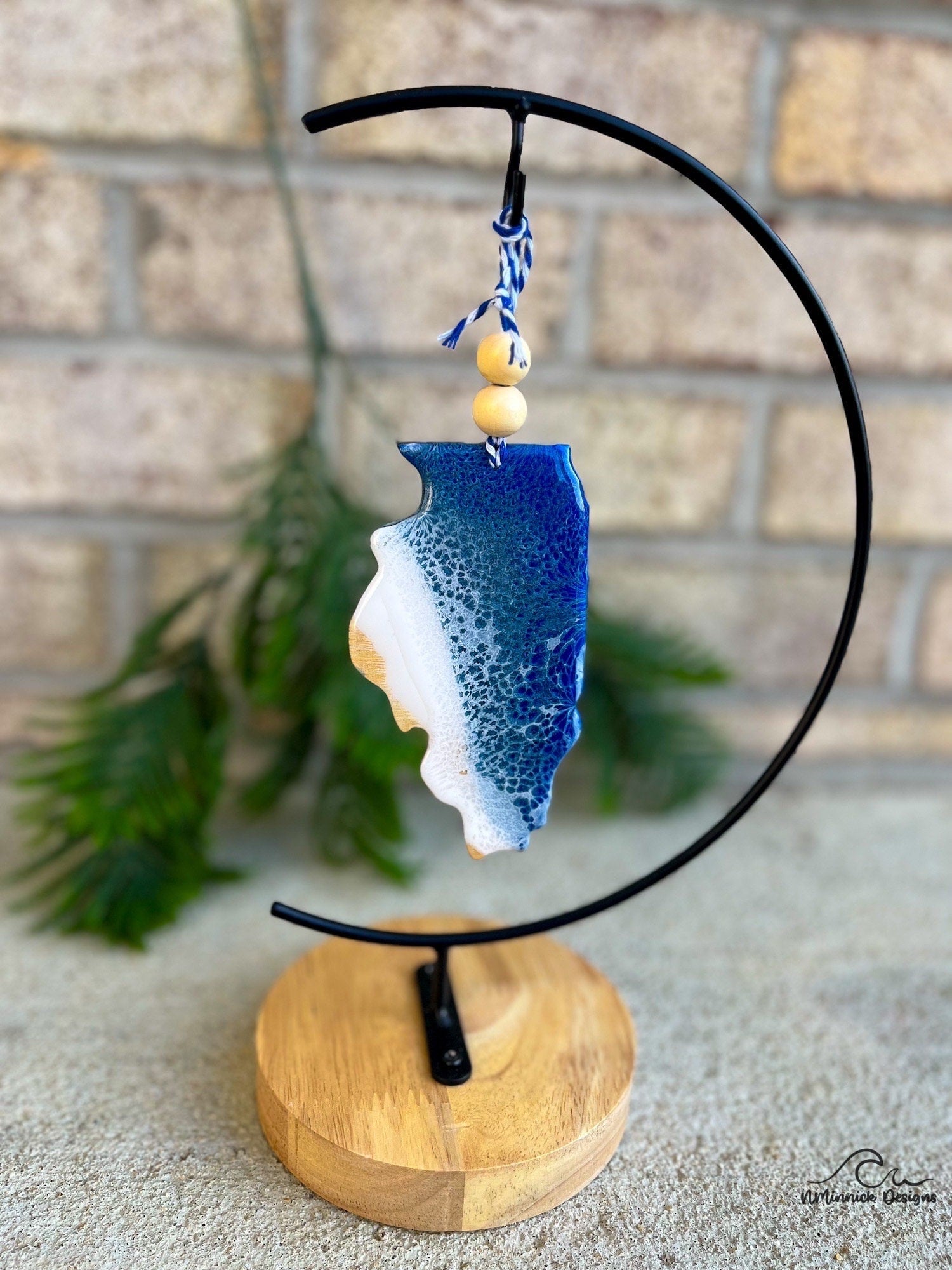 Illinois Great Lakes Resin Christmas Ornament