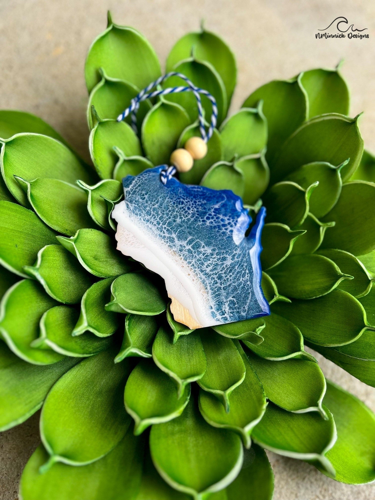 Wisconsin Lake Resin Christmas Ornament