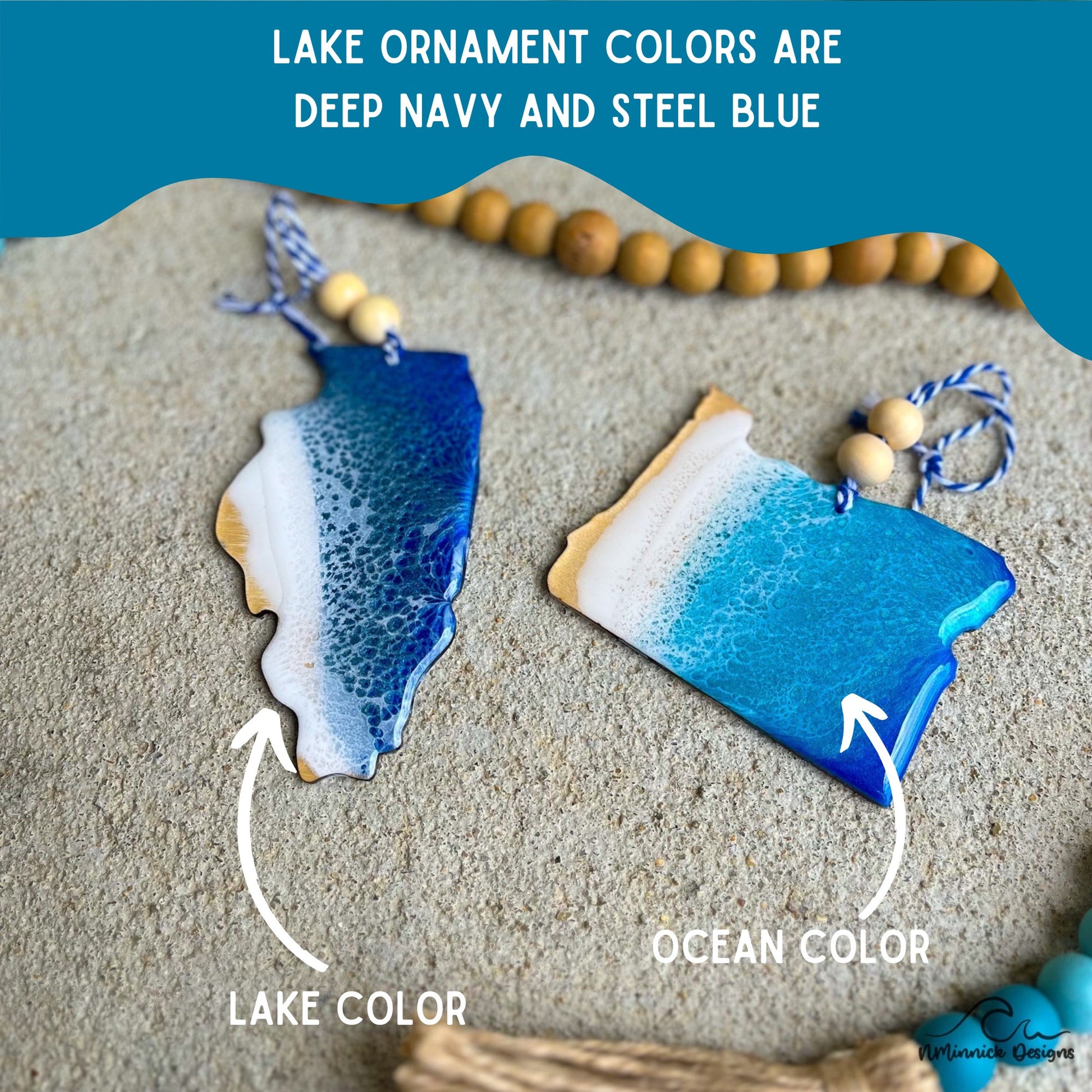 Illinois Great Lakes Resin Christmas Ornament