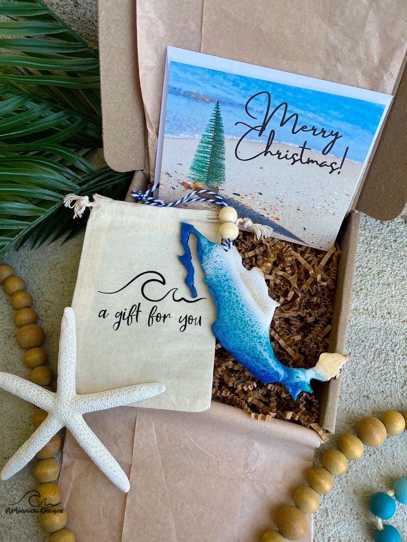 Mexico Ornament Gift Box with Ornament Keeper Bag and Custom Card