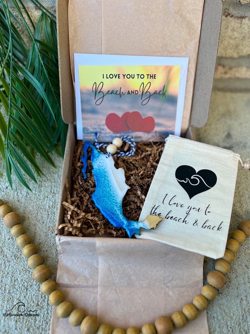 Mexico Ornament Gift Box with Ornament Keeper Bag and Custom Card, Coastal Christmas, Vacation Memories, Travel Gift, Christmas Gift Box