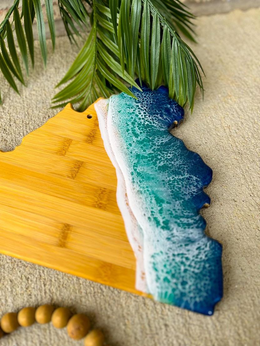 Virginia Beach Resin Bamboo Serving Board