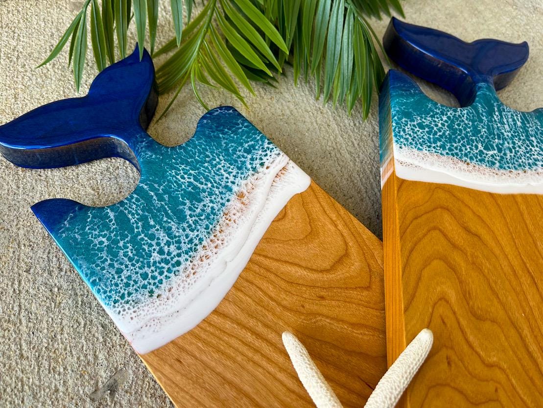 Mermaid Tail Wood Charcuterie Board