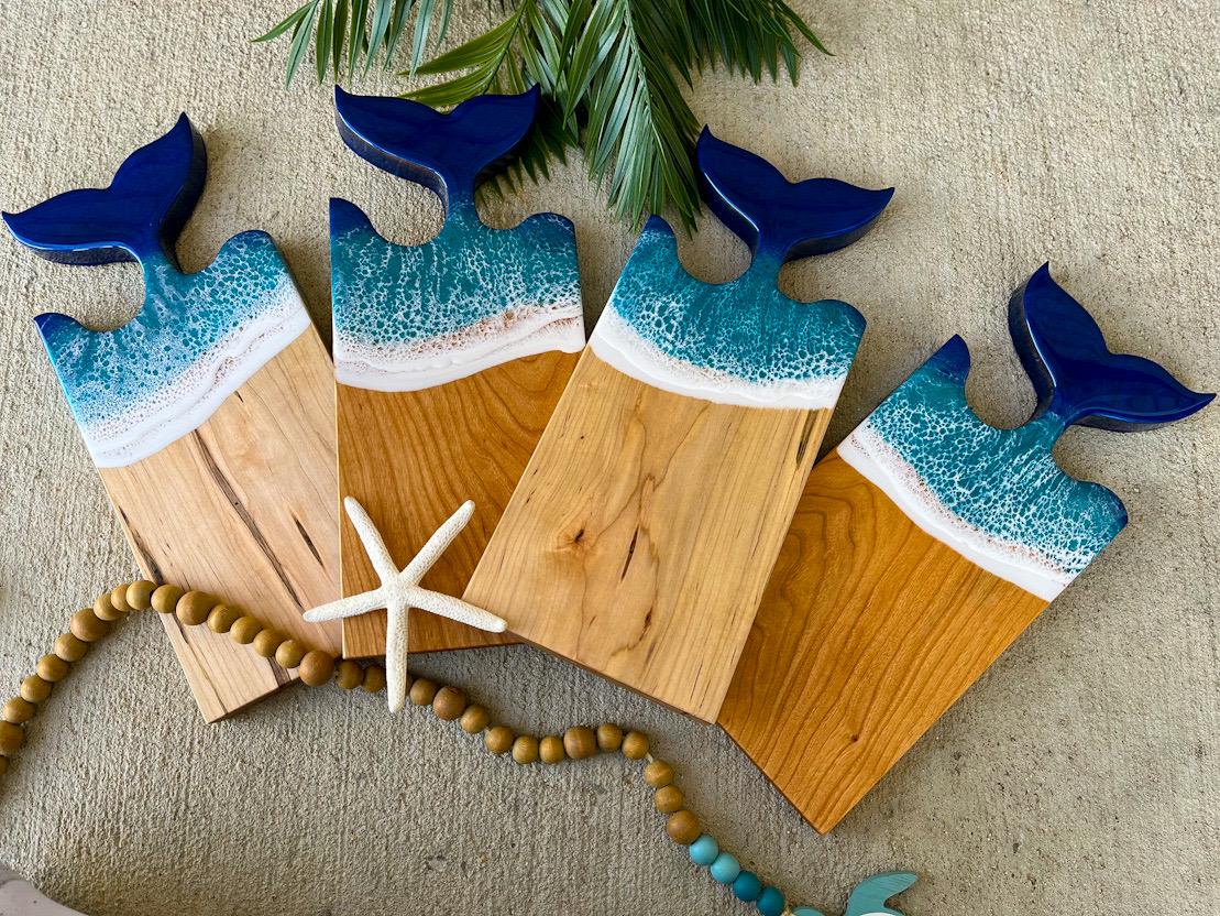Mermaid Tail Wood Charcuterie Board