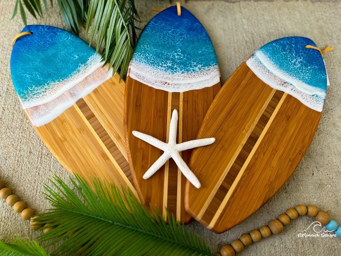 Surf Board Ocean Charcuterie Board