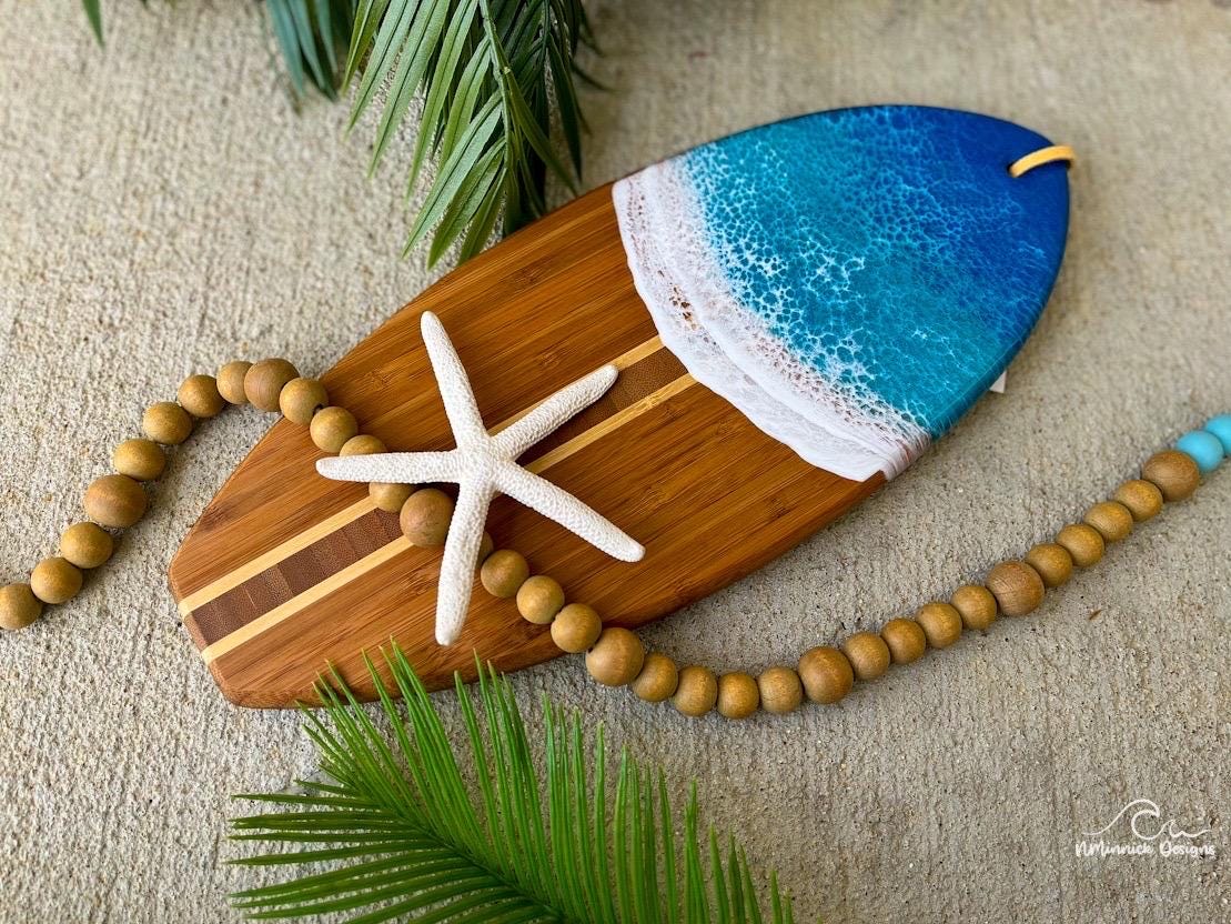 Surf Board Ocean Charcuterie Board