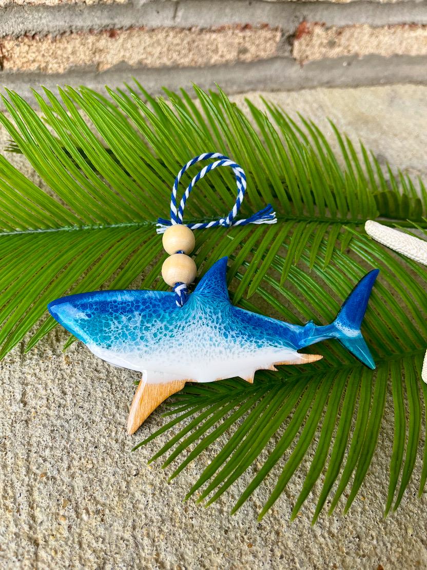 Shark Beach Christmas Ornament